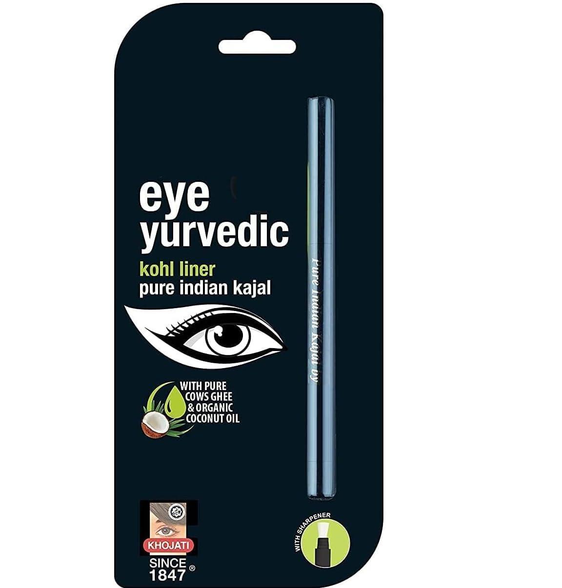 MU MU K-Veda Eyeurvedic Kohl Liner - Pure Indian Kajal - Black, Kajal, Kajal Liner