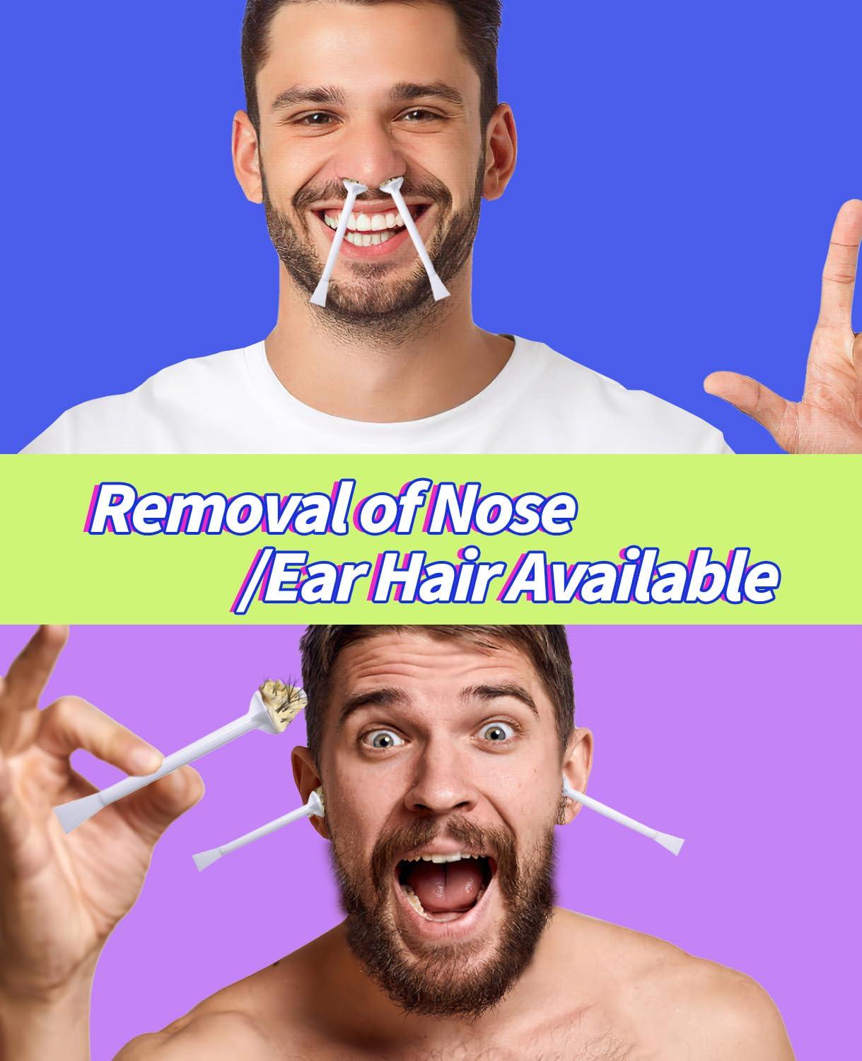 unimiko Unimiko Nose Hair Wax Kit, Nose Wax Kit Men with 200g Nose Wax, 40 Applicators for 30-40 Uses. Easy, Quick & Painless Instant Nose Waxing Kit for Men