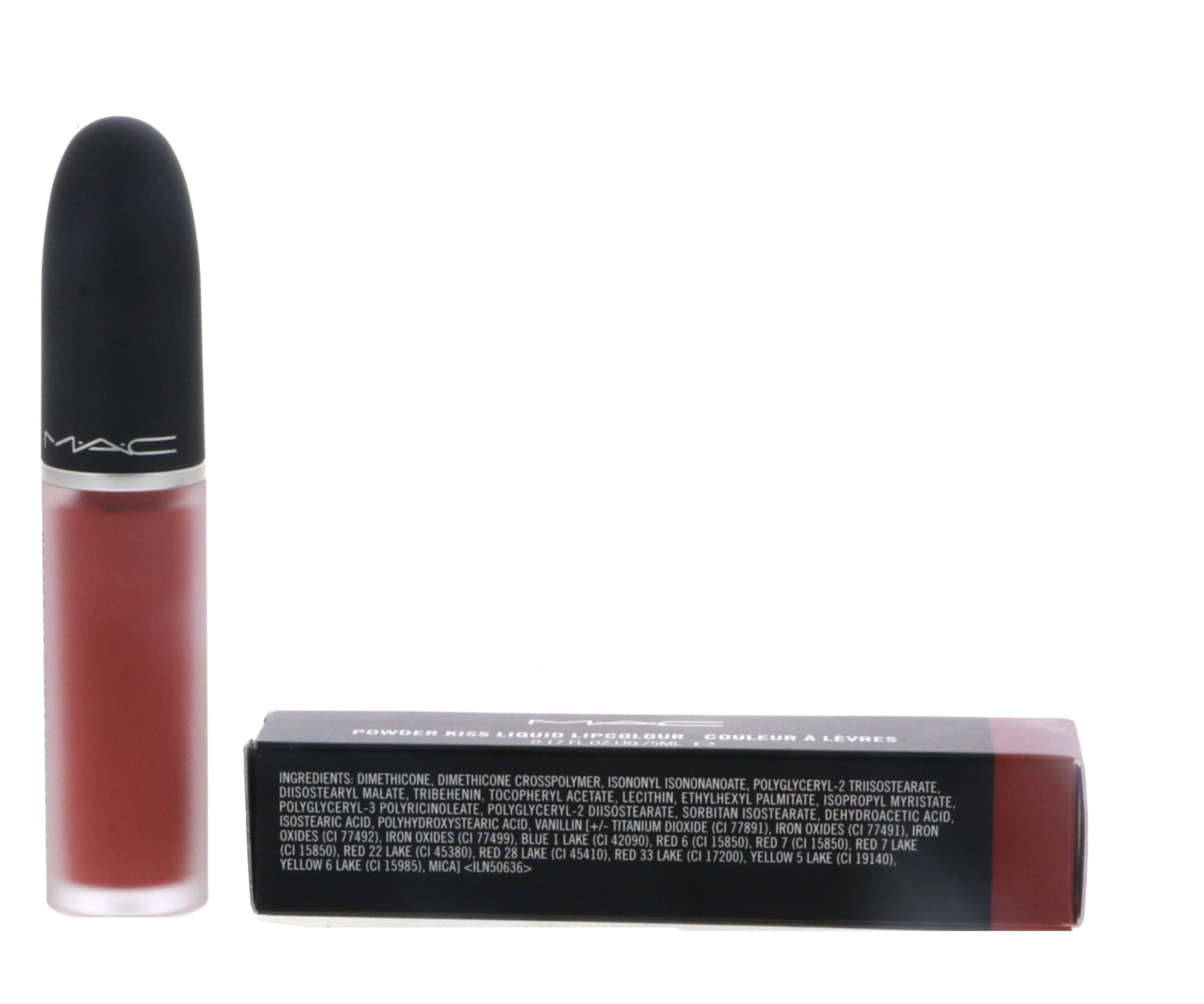 M.A.C. MAC Powder Kiss Liquid Lipcolour Lipstick - 989 Mull It Over (Dirty Peach) - 0.17 fl oz / 5 mL