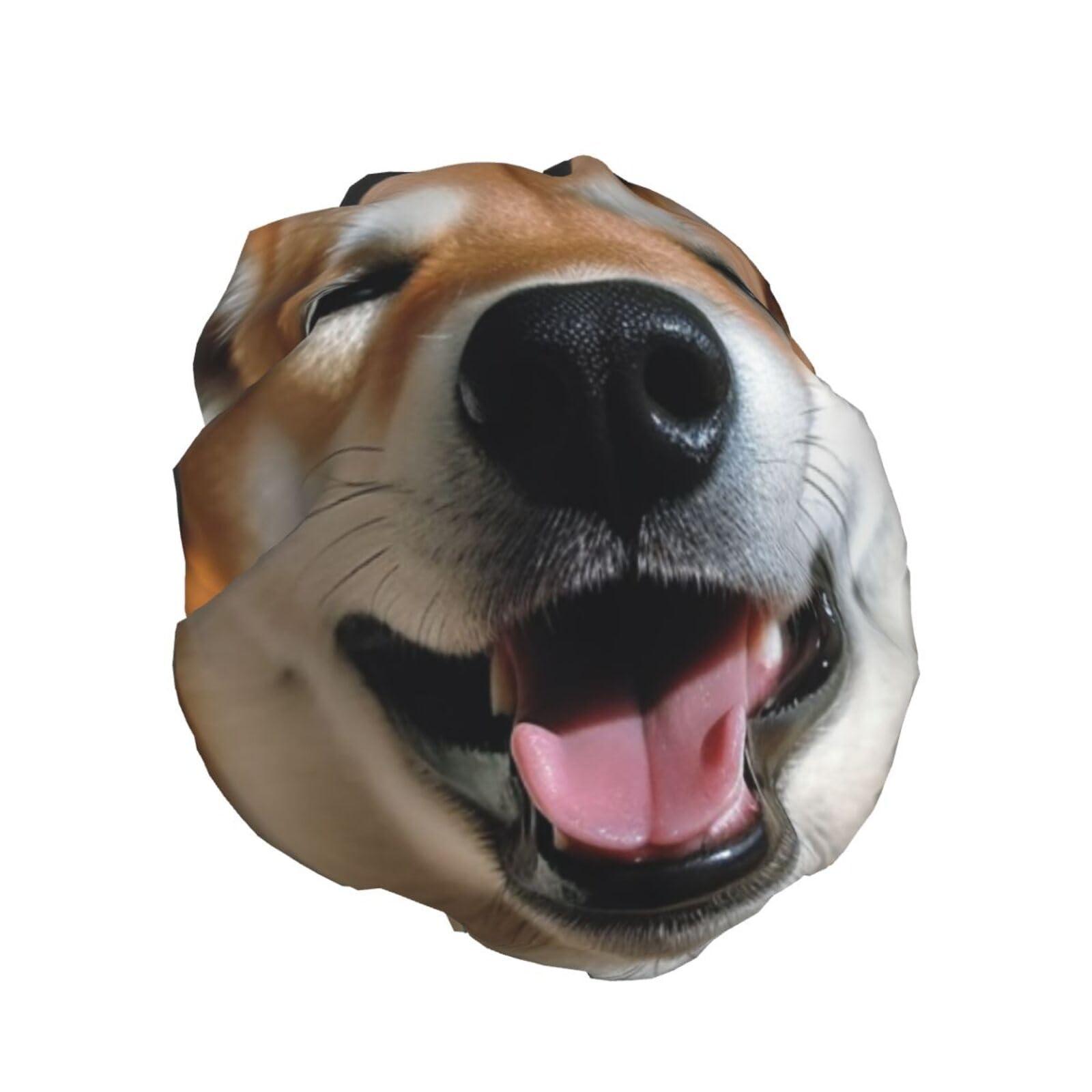 GFLFMXZW Shiba Inu Smile Tongue Out Shower Cap Reusable Double Layered Bath Cap Waterproof Hair Cap with Elastic Band Bathing Hat Spa Salon Shower Hat for Women Men