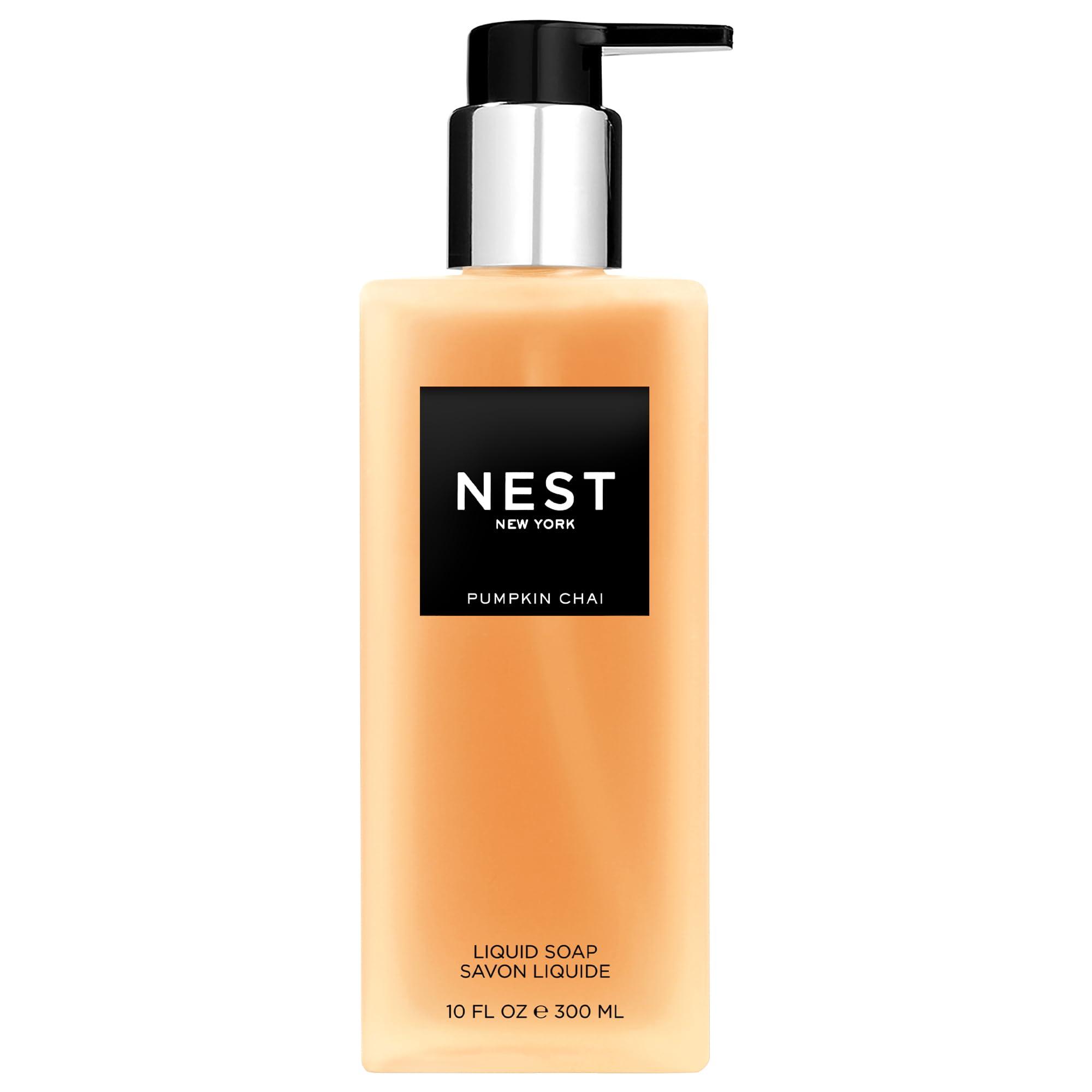 NEST New York NEST New York Liquid Soap, Pumpkin Chai - 10 fl oz - Cleanses & Nourishes Skin - Approx. 300 Pumps Per Bottle - Gluten Free & Cruelty Free