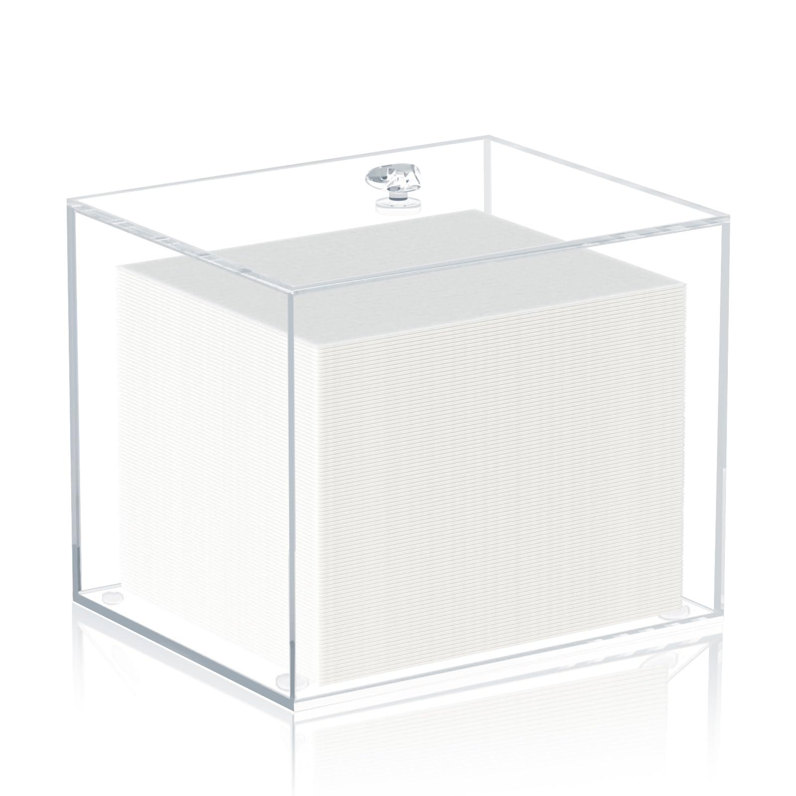 JHJFRAWY JHJFRAWY Disposable Face Towels Holder For Clean Skin Club Face Towels, Acrylic Container Box, Bathroom Towel Storage, Disposable Face Towels Organizer, Towel Holder (Towels Not Included)