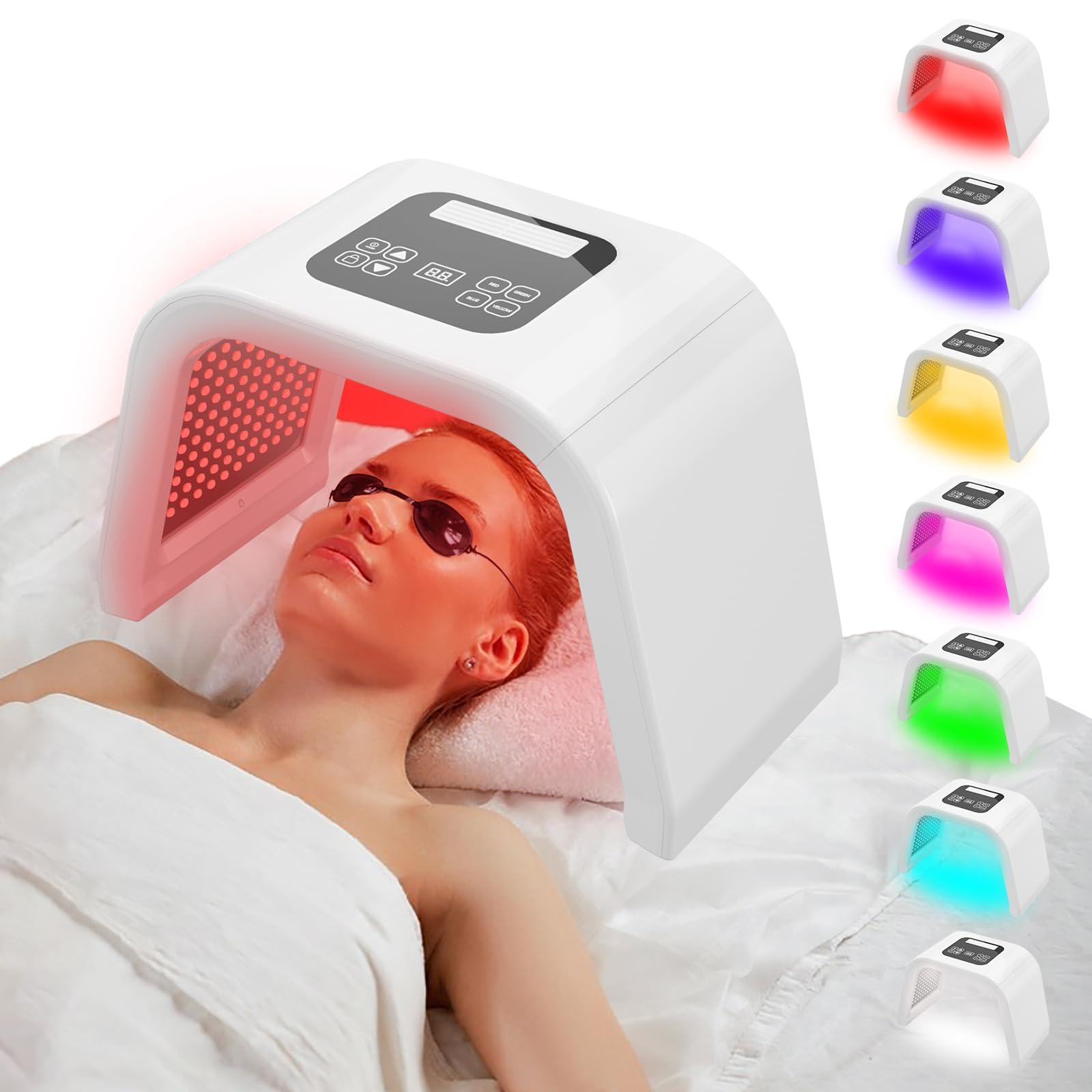 PAIM NRE LED Light Therapy Facial Mask, Multi Color LED Face Mask, Portable Red Light Therapy Mask, Home and Travel Skin Care