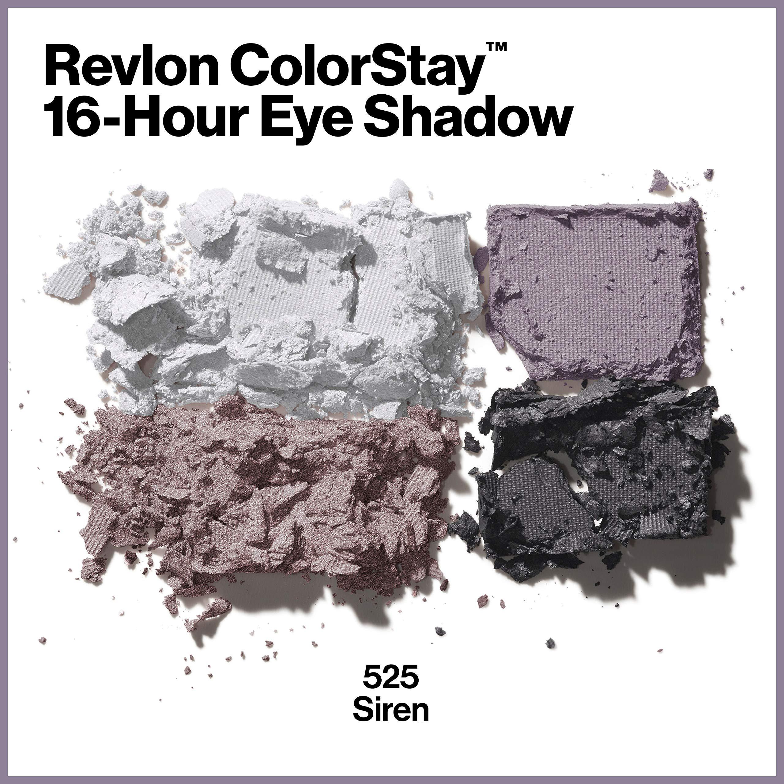 REVLON Revlon Eyeshadow Palette, ColorStay 16 Hour Eye Makeup, Velvety Pigmented Blendable Matte & Shimmer Finishes, 525 Siren, 0.16 Oz