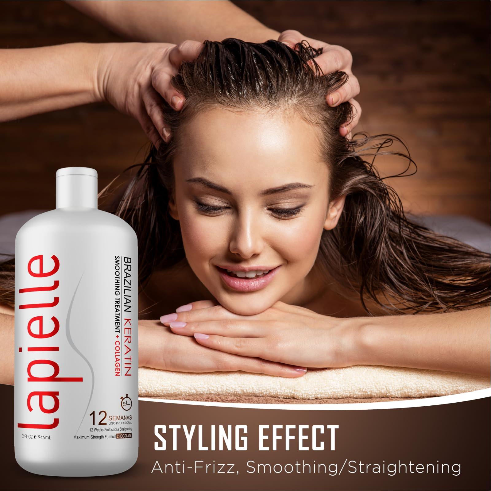 Lapielle Lapielle - Brazilian Keratin with Argan Oil, for Dry and Damaged Hair, Professional use Only(32 FL oz).