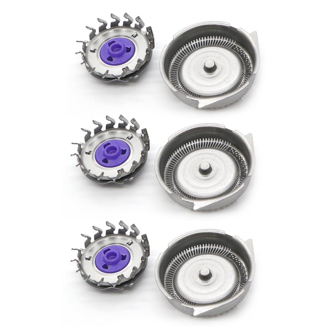 Unbrella Unbrella 3Pcs Shaver Replacement Head for Philips Norelco HQ6 Quadra Action Shavers 7886XL, 7885XL, 7867XL, 7866XL, 7865XL, 7864XL Models