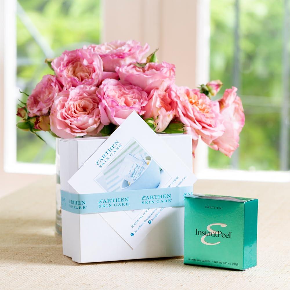 Earthen Skincare Earthen SkinCare InstantPeel Skin Remover Skin Exfoliant Safe for Sensitive Skin - 6 Packets/Box (1-Pack)