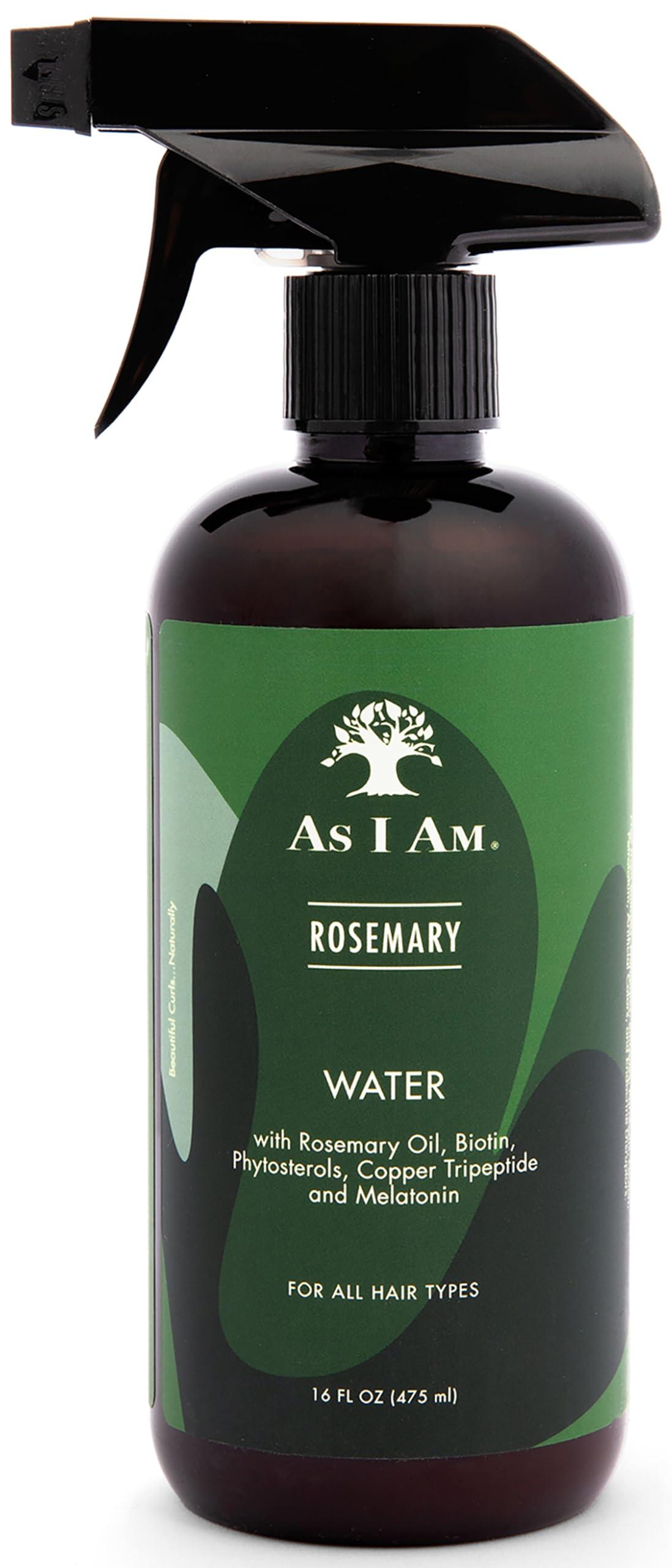 As I Am As I Am Rosemary Water - 16 oz - Scalp Treatment for Hair Density - with Melatonin, Biotin & Ceramide