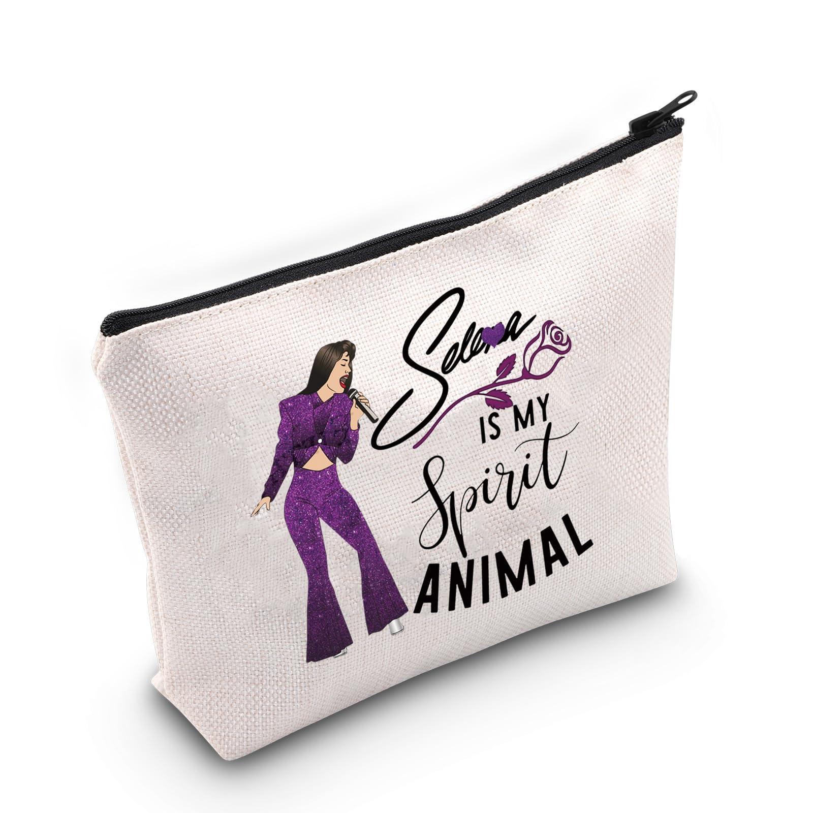 BWWKTOP BWWKTOP Singer Fans Cosmetic Makeup Bag Tejano Music Lovers Gift Singer Inspired Music Zipper Pouch Bag Singer Merchandise (Selen Spirit)