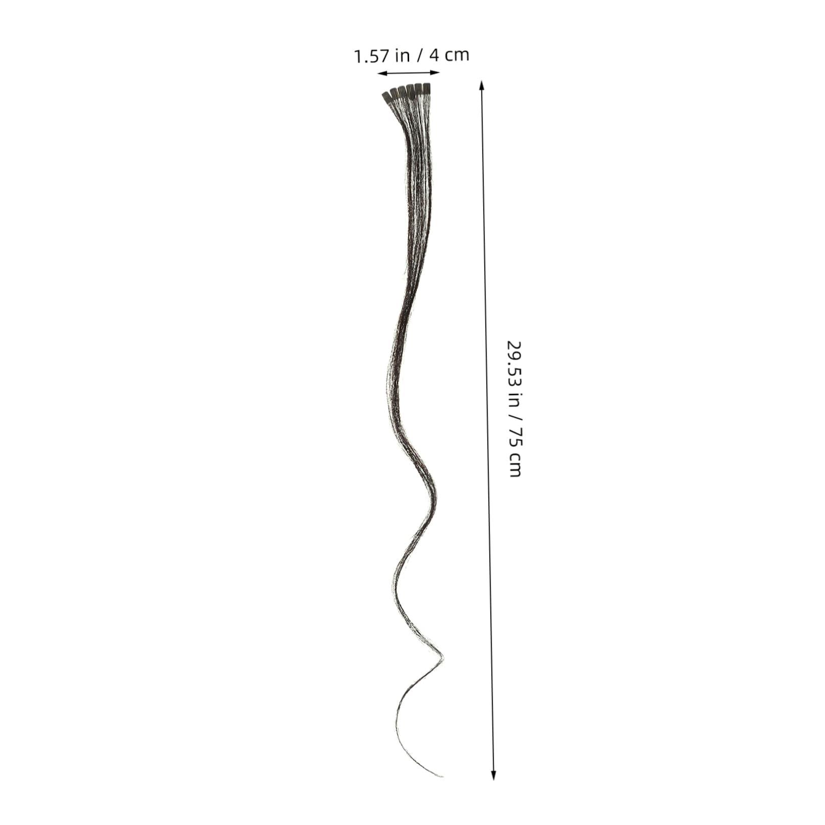 Lurrose Lurrose Black Hair Extensions Bands Brown Hair Extension Tape in Hair Extensions Human Hair Brown Duct Tape Hair Extension Straight Electric Straight Hair Clip Seamless Hair Curly