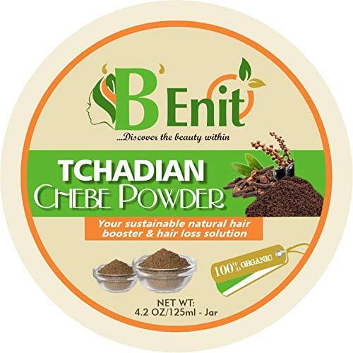 B'Enit TCHADIAN CHEBE POWDER (80g); The Best Ayurvedic Herbs for Natural Hair Growth THAT keeps the hair moisturized AND stops it from breaking