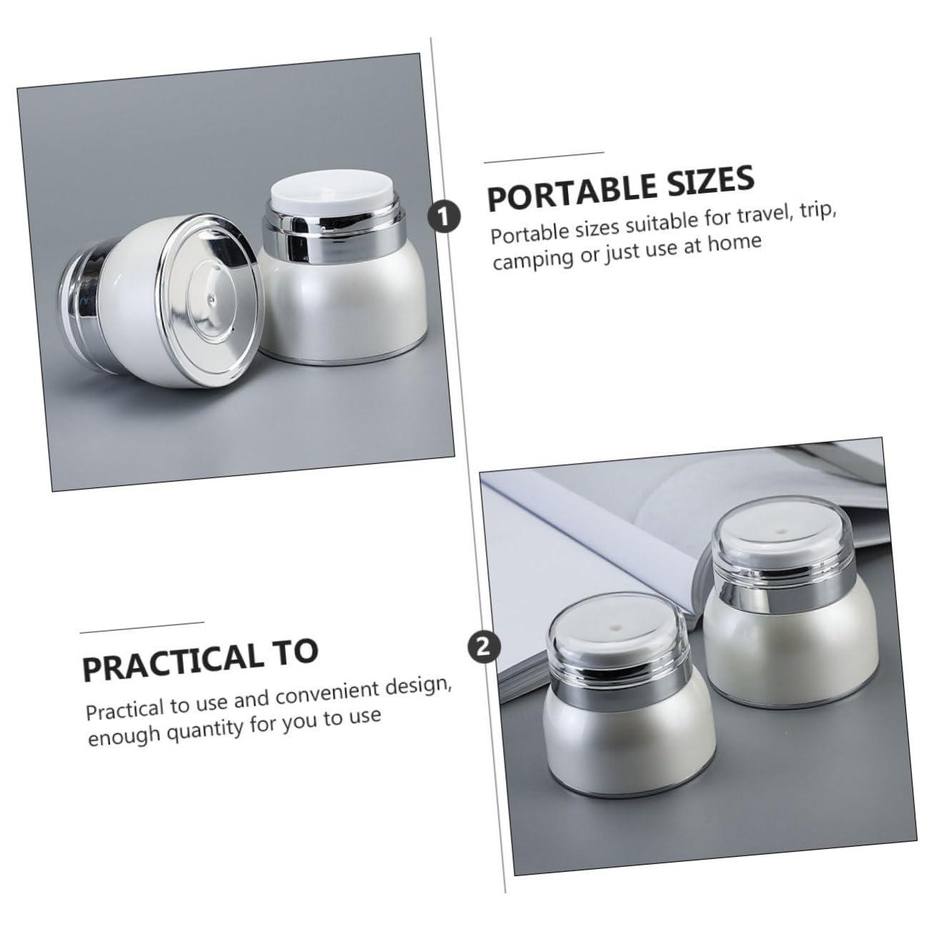 Healeved Healeved 6pcs Acrylic Cream Jar Cosmetic Dispenser Cosmetic Jar Containers Makeup Pump Jar Cosmetic Pump Jar Cream Jars with Lids Lip Balm Containers Creams Container Storage Jar