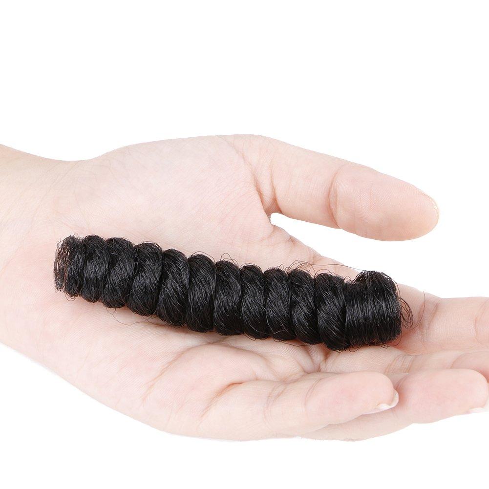 MIMAN MIMAN 3 Packs 20 Inch Short Crochet Hair Braids for Black Women 12MM 20roots/pack Synthetic Crochet Braiding Hair Extensions for DIY Mohawk Afro Braided Wigs (Natural Black #1B)
