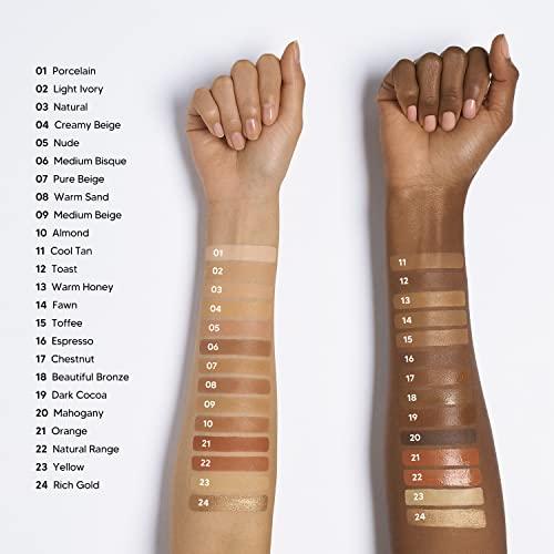 Ruby Kisses Ruby Kisses HD Concealer & Foundation Flawless Full Cover Brush Face Makeup (Creamy Beige)