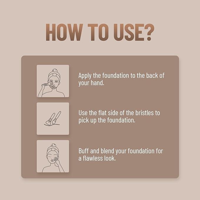 Generic Synthetic Foundation Blender Brush: Effortless Makeup Blending for Flawless Finish