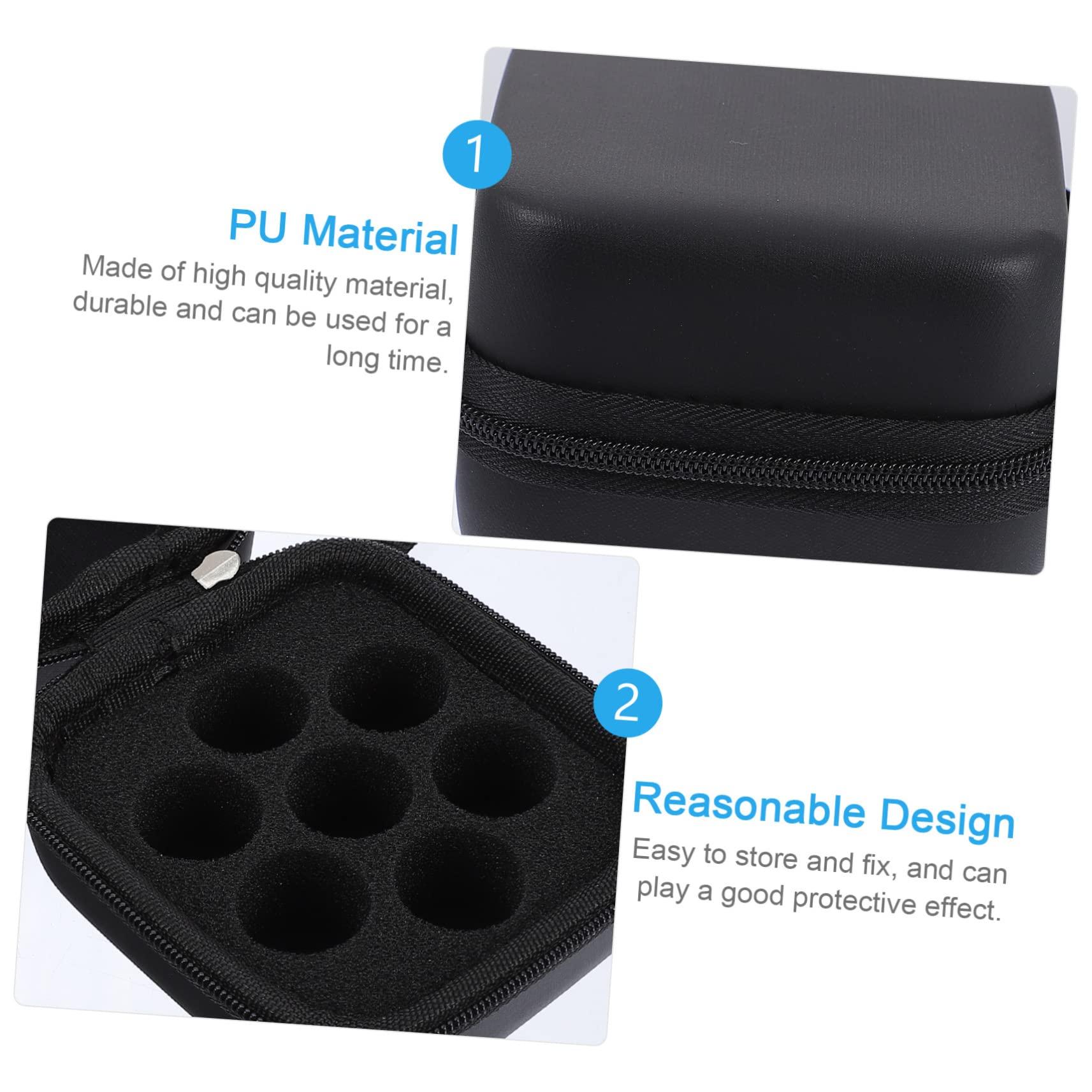 Outanaya Outanaya 1pc Essential Oil Bottle Storage Box Bottles Essential Oil Wall Organizer Diffuser Rod Oil Burner Camo Cauldron Essential Oil Carrying Case Deep Conditioner Reel Case Pole Pu Black