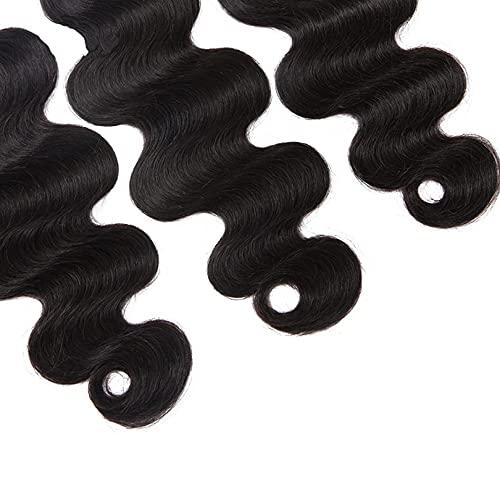 iVogue Hair #1 #2 #4 Long Body Wave I Tip Microlinks Hair Extensions Indian Natural Wavy Virgin Bulk Hair For Women 100% Human Hair For Salon (#1, 30inch)