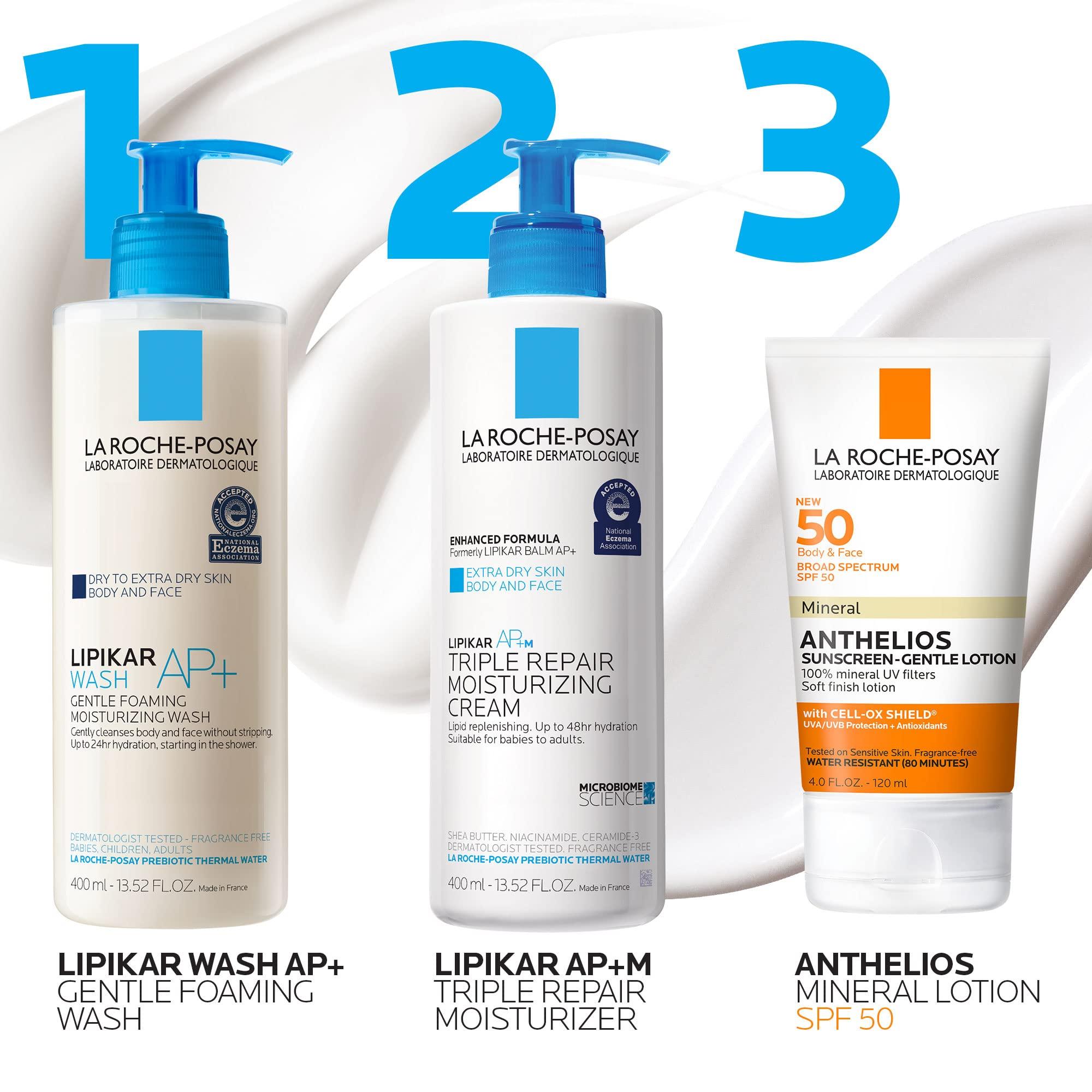 La Roche-Posay La Roche-Posay Anthelios Mineral Sunscreen SPF 50 Gentle Lotion, Broad Spectrum SPF + Antioxidants, Face & Body Sunscreen, Titanium Dioxide & Zinc Oxide, Oxybenzone Free, Oil Free