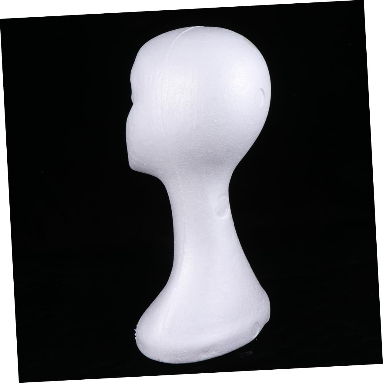 NULYLU NULYLU Art Mannequin White Headset Stand Foam Mannequin Wig Head Mannequins Foam Manikin Head Model Male Mannequin Head Display Mannequin Wig Head Stand Headphone Stand Holder White Wig