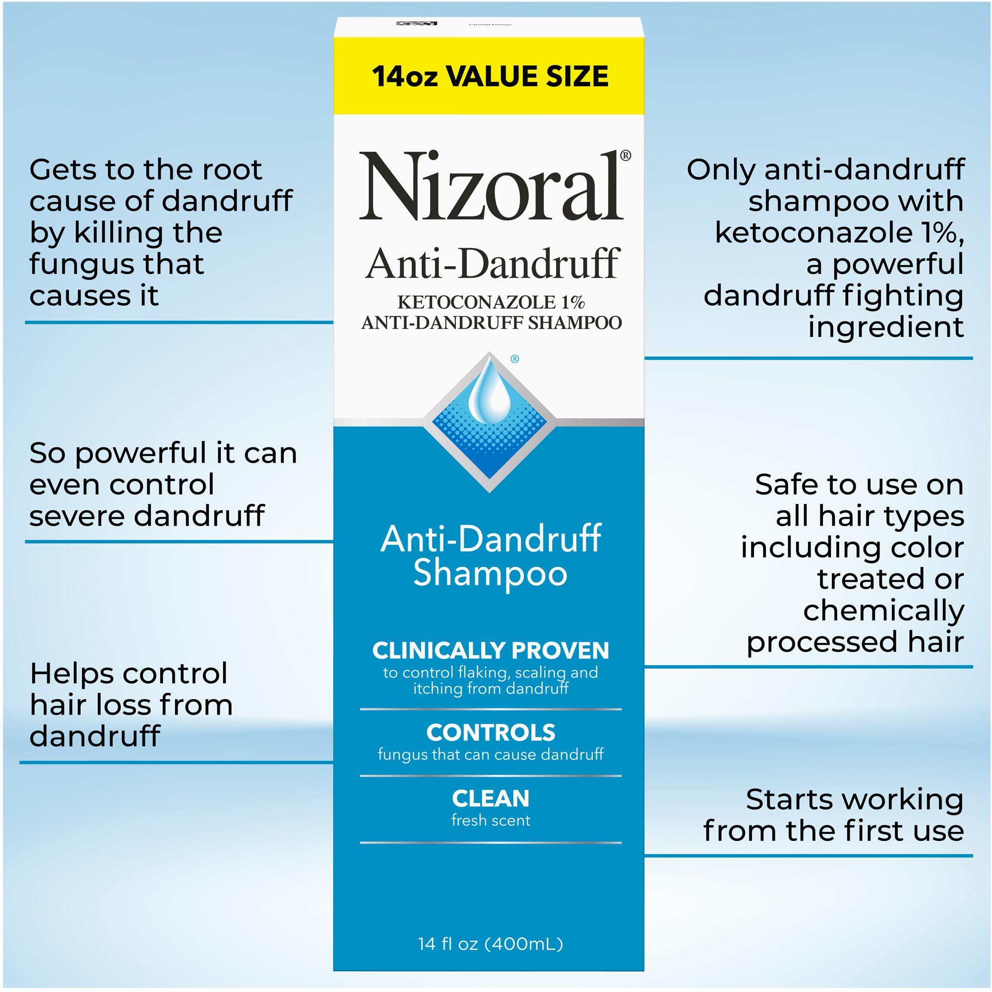 Nizoral Nizoral Anti-Dandruff Shampoo with 1% Ketoconazole, Fresh Scent, 14 Fl Oz