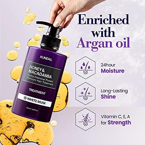 Kundal KUNDAL Honey&Macadamia Hydro-Intensive Protein Premium Nature Hair Treatment(Fuzzy Navel) 500ml