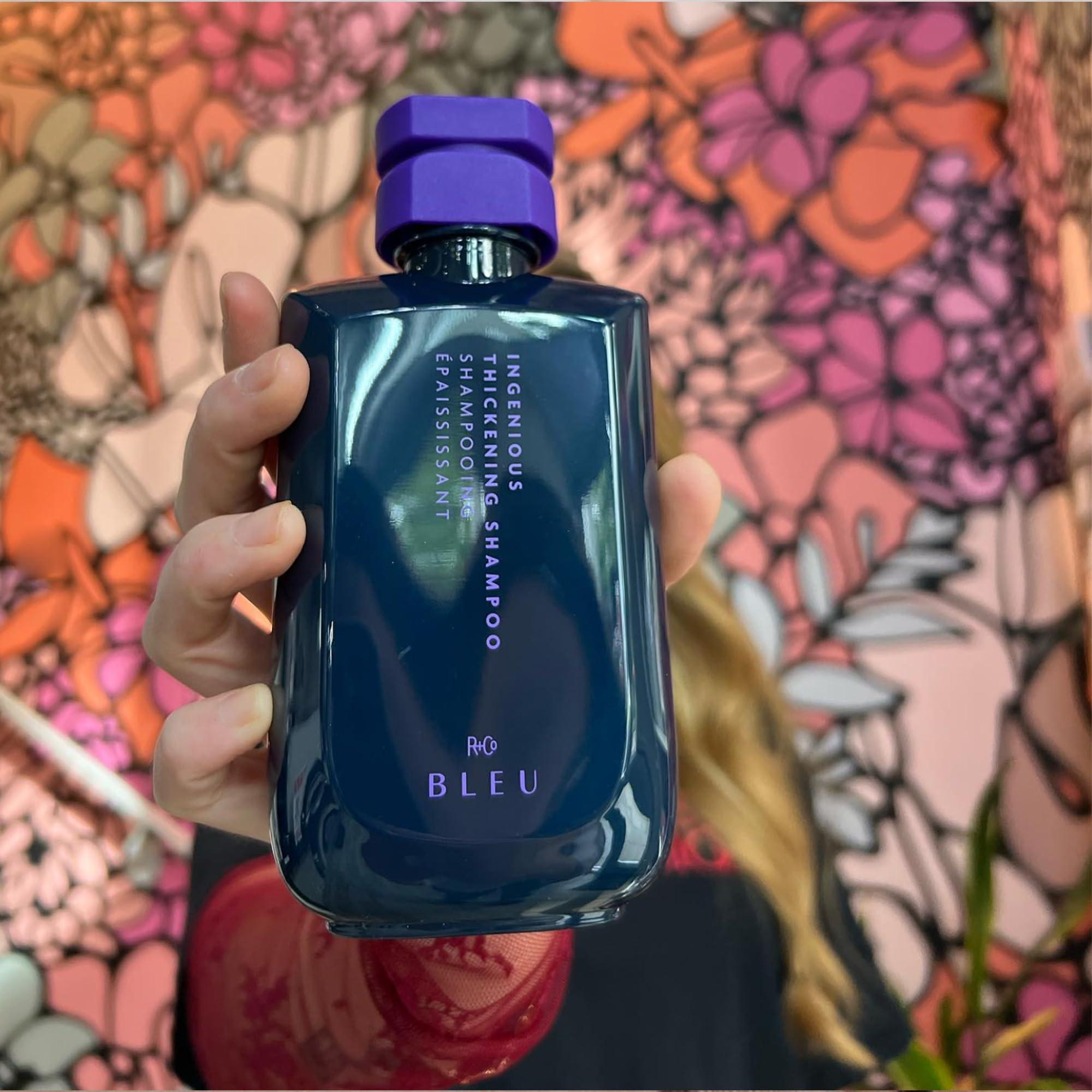 R+Co R+Co BLEU Ingenious Thickening Shampoo  Boosts Body, Bounce, and Shine for Fine Hair, Cleanses and Clarifies, Removes Product Buildup, Adds Instant Volume, 8.5 oz