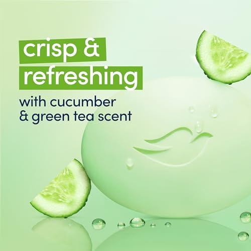 Dove Dove Beauty Bar Soap Cool Moisture Cucumber & Green Tea Scent, 8 Bars for Refreshed Skin, Leaves Skin Refreshed 3.75 oz