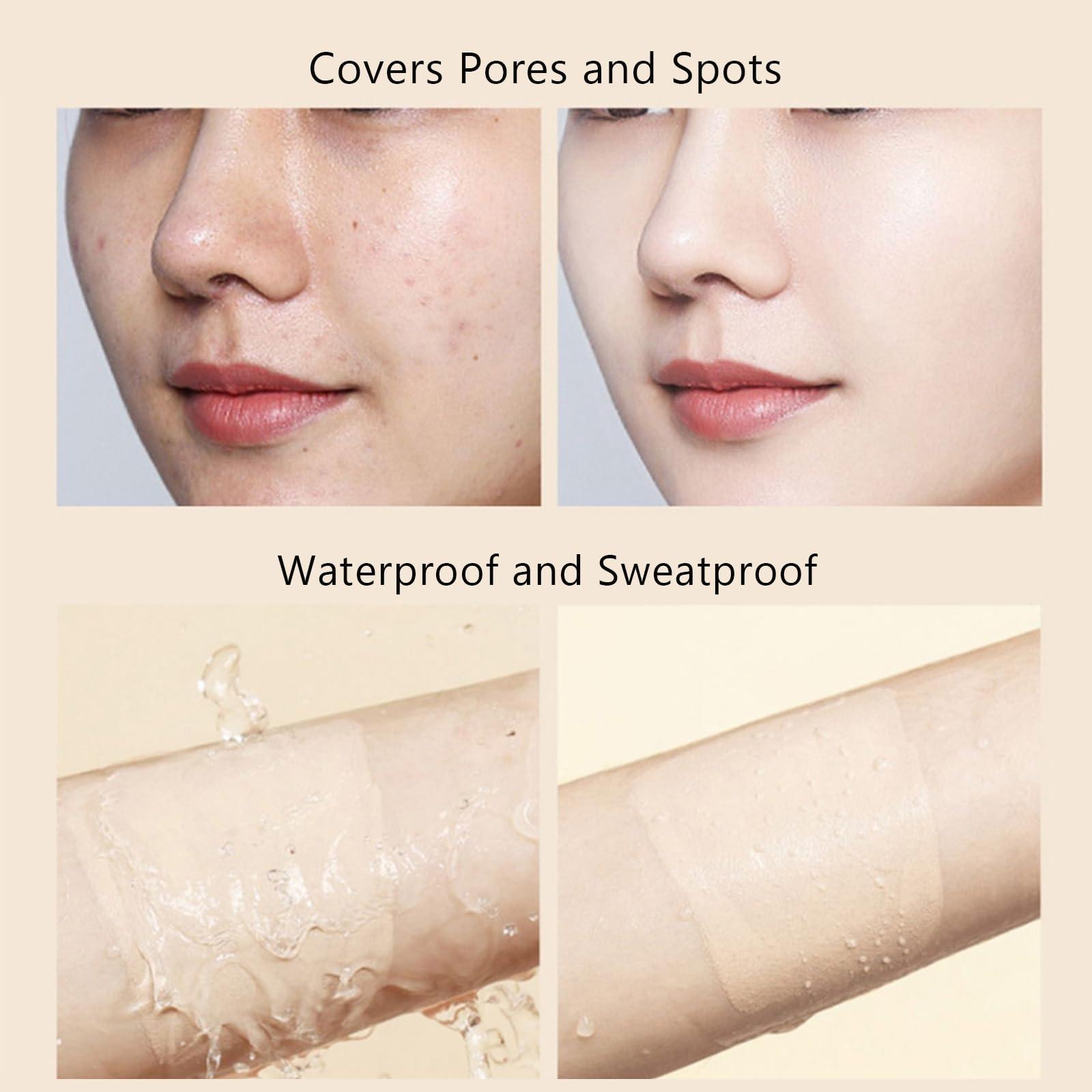 Oplviude UODO Liquid Foundation - UODO Moisturizing Light Foundation/UODO Matte Long Lasting Foundation, UODO Foundation, Invisible Foundation Makeup Uodo, Uodo Maquillaje (Moisturizing W02 Brighten)