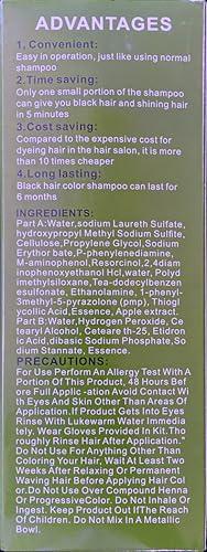 BTONE BTONE Vojo Apple Black Hair Dye Shampoo 3-in-1 Formula with Tropical Apple Extracts, Perfect for Color-Treated Hair, Provides 100% Gray Coverage, Vitamin C-Enriched, 500ml dye shampoo.