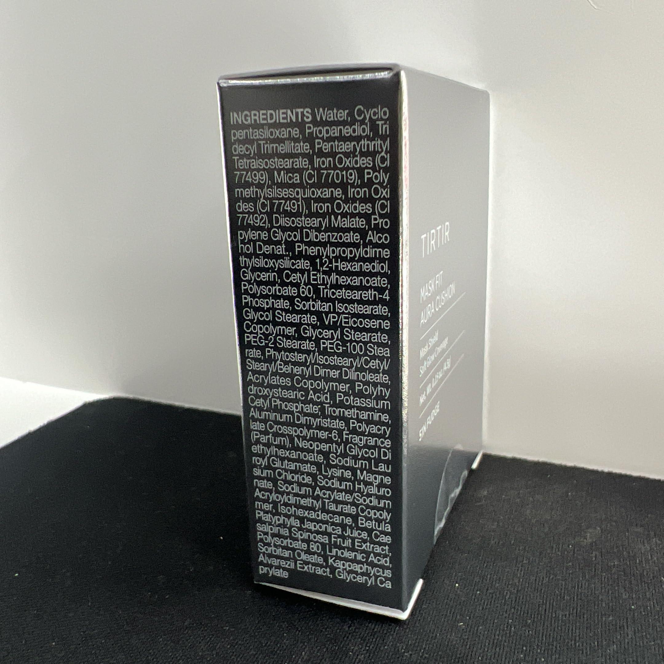 TIRTIR [*Mini Size*] TIRTIR Aura Glow Silver Cushion | Korean Cushion Foundation, (#51N Fudge, 0.15 Fl Oz)