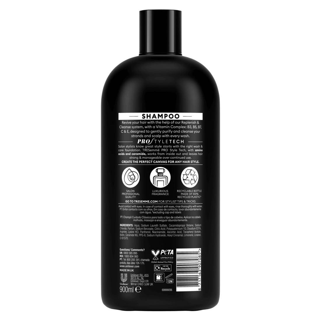 generc TRESemm Replenish & Cleanse Shampoo with vitamin C, Fresh, 900 ml, Pack of 1