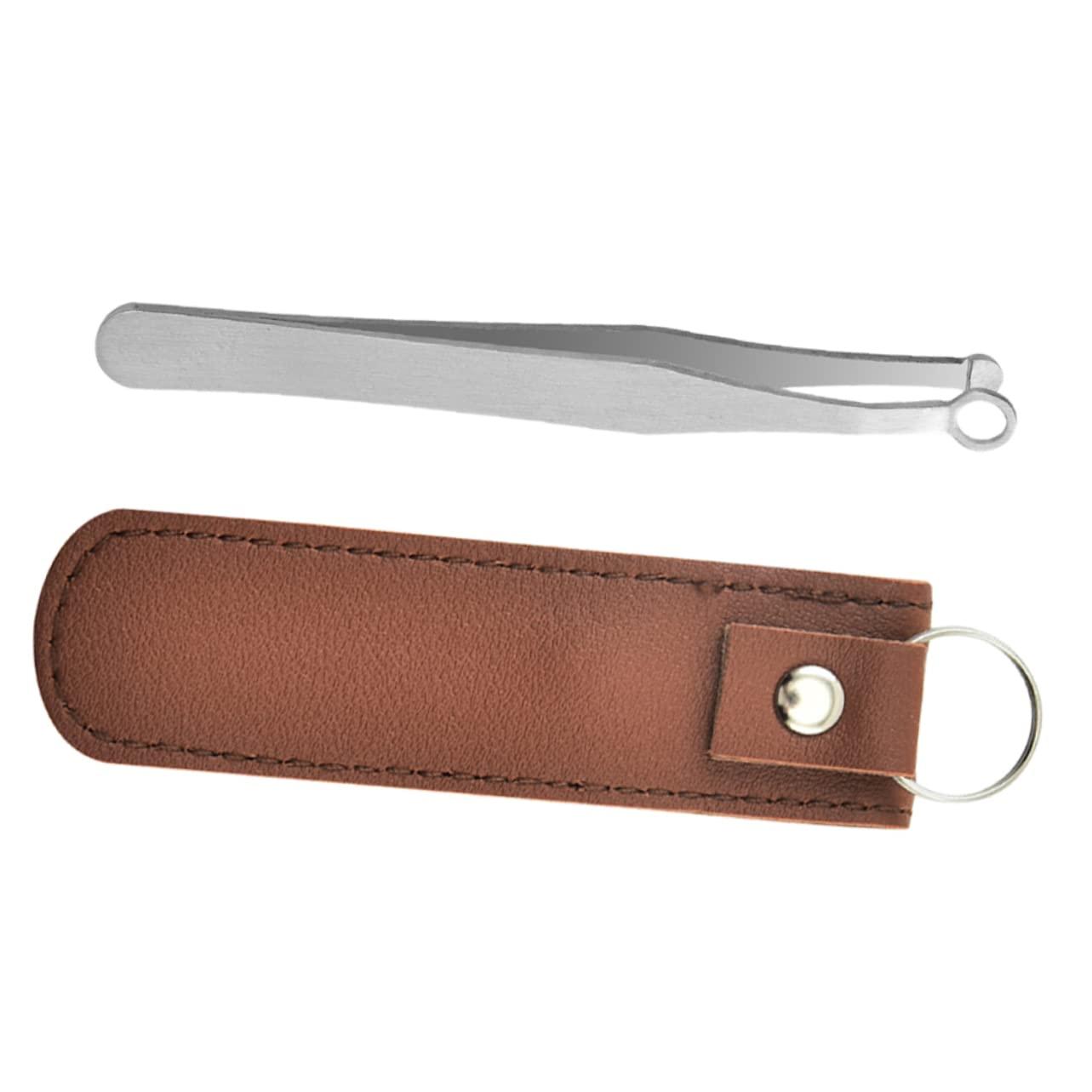 Ipetboom Ipetboom 4 Sets Round Nose Hair Clip Man Men Tweezers Remover Ear Hair Removal Tool Nasal Trimmer Tool Electric Eyebrow Razor Nasal Hair Ingrown Hair Nose Hair Tool Stainless Steel Brown