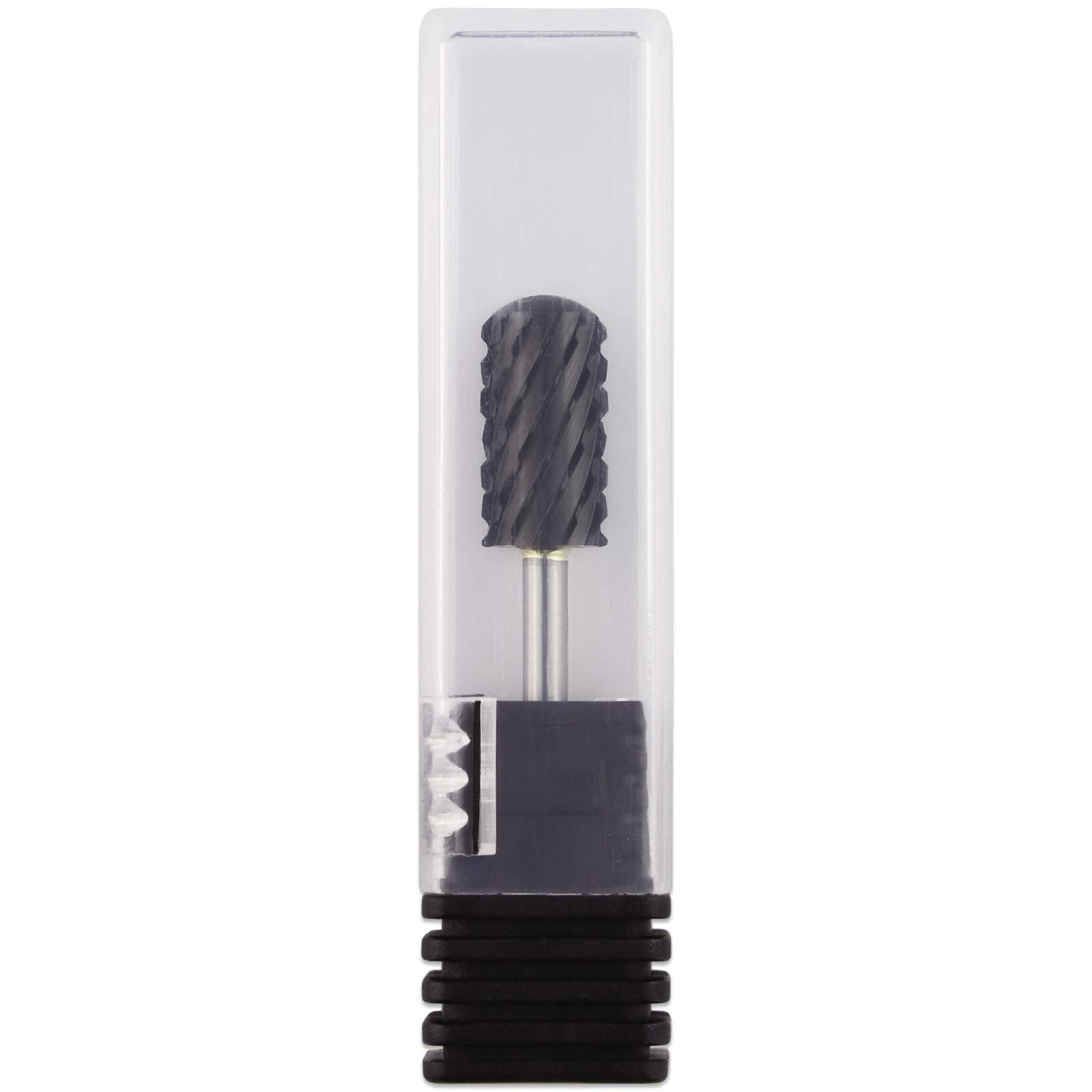 PANA USA Pana DLC 3/32\" Safety Nail Carbide - Smooth Round Top Large Barrel Head for Electric Dremel Drill Machine (Black, 3XC Grit)