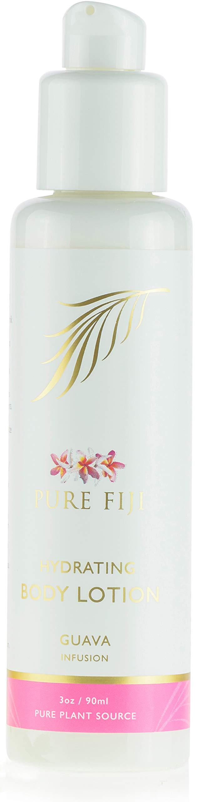 PURE FIJI PURE FIJI Body Lotion Hydrating - Moisturizing Lotion for Dry Skin with Coconut Milk and Vitamin E, Organic Body Lotion For Women and Men, Guava Scent, 3 oz
