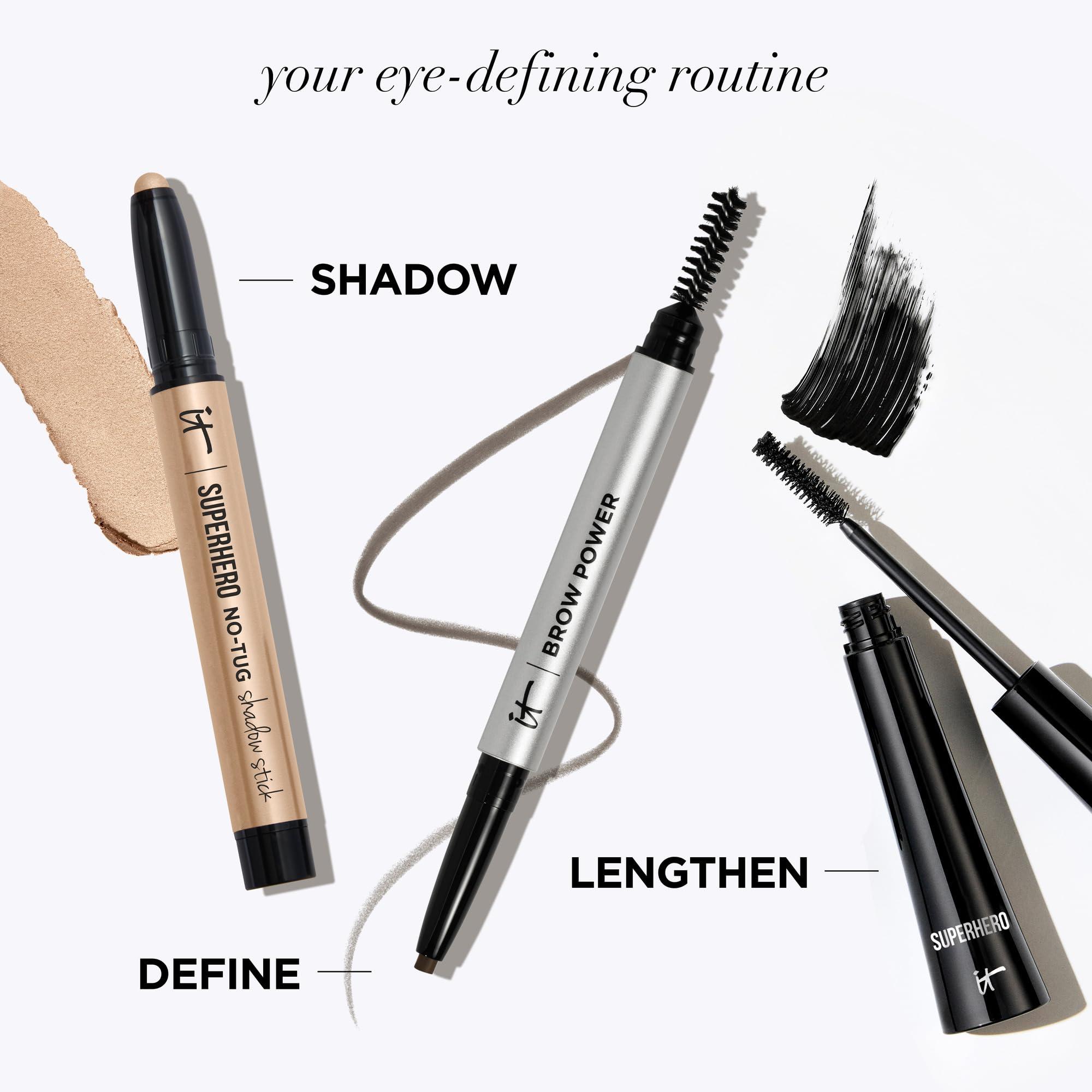 IT Cosmetics IT Cosmetics Brow Power Eyebrow Pencil - Universal Shades - Long-Lasting Eyebrow Pencil, Budge-Proof Formula - With Biotin - Natural-Looking Brow Pencil with Hair Like Strokes - Built-in Spoolie Brush