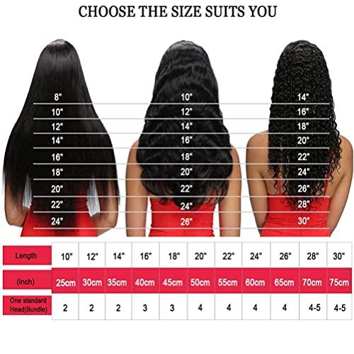 SEGO SEGO 7A Virgin Hair Bundles Sew in Hair Extensions Kinky Curly 100% Unprocessed Brazilian Human Hair Weave Hair Weft Extensions for Women 16 Inch Natural Black #1B 100g