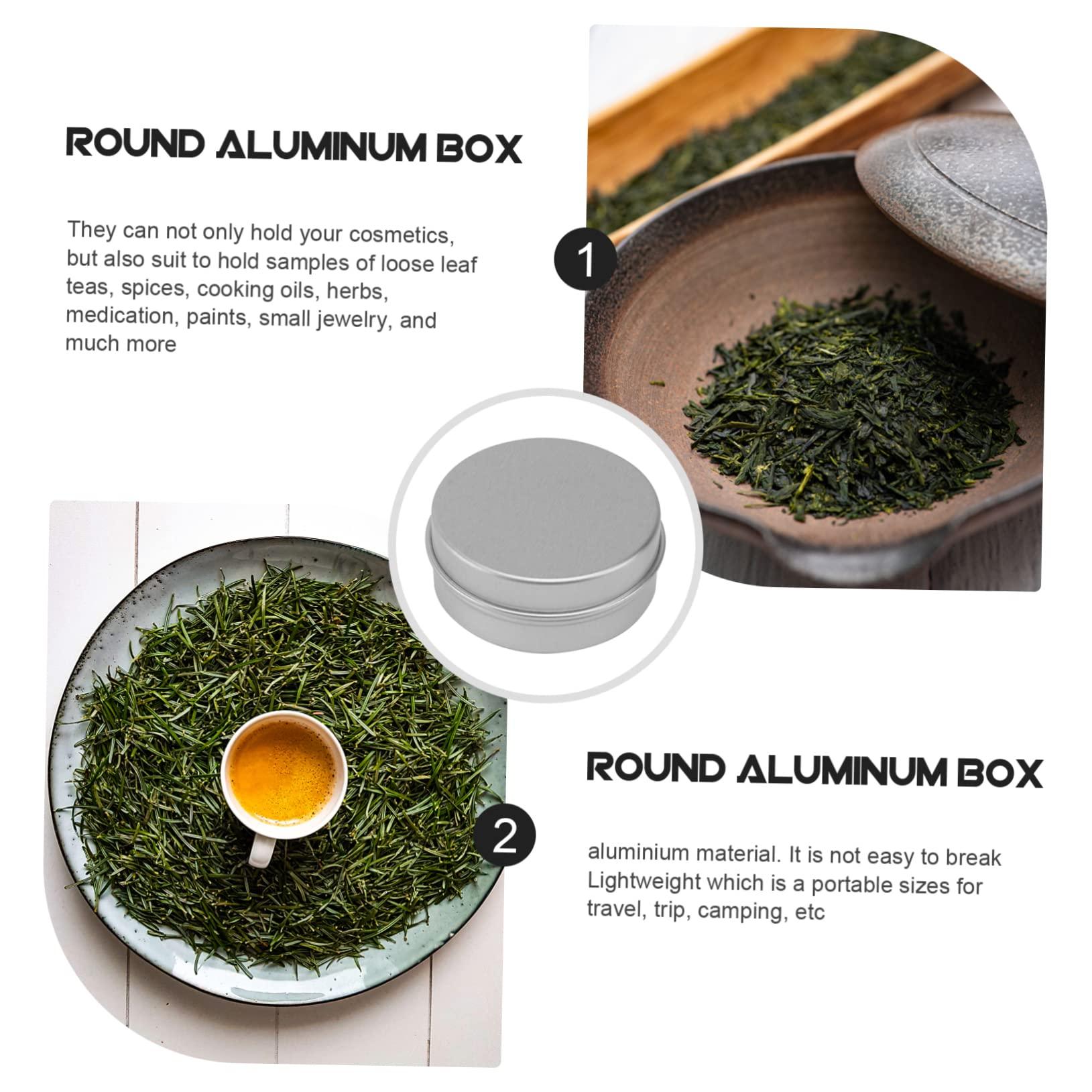 PAMINGONO PAMINGONO 15ml Aluminium Cosmetic Jar with Lid Travel Size Cream Container for Makeup Pomade Portable Empty Jar for Beauty Products