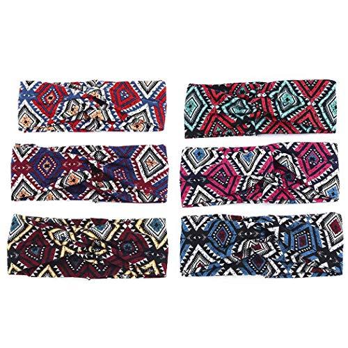 Bohend Bohend Boho Headband Wide Elastic Boho Bandeau Criss Cross Hair Band Sports Yoga Daily Use Hair Accessories for Women and Girls (D)