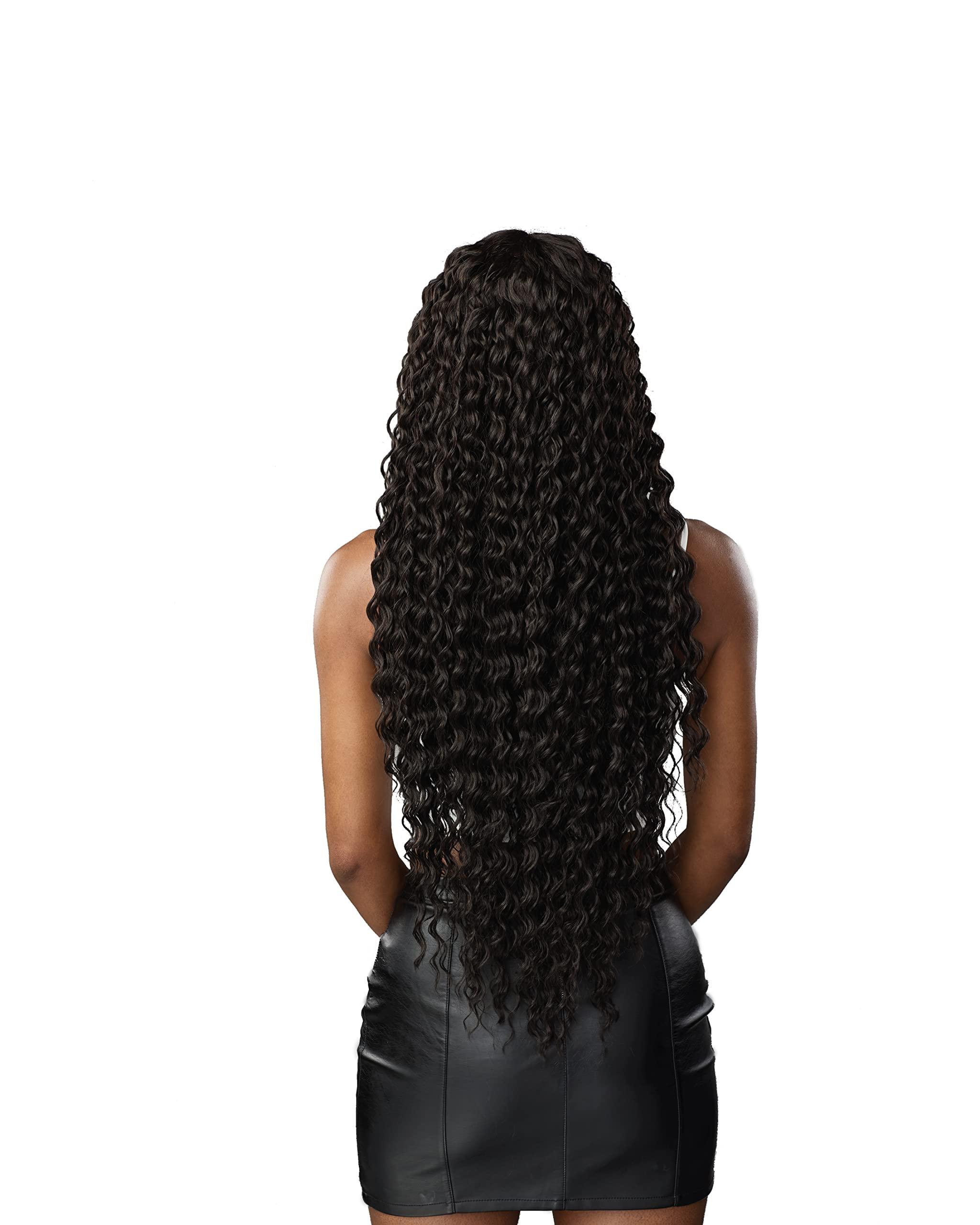 Sensationnel Sensationnel Vice bundles weaving - deep 36 inch synthetic virgin hair dupe weave bundle hair sew in and pony tail long length (1 pack, 27 HONEYBLONDE)
