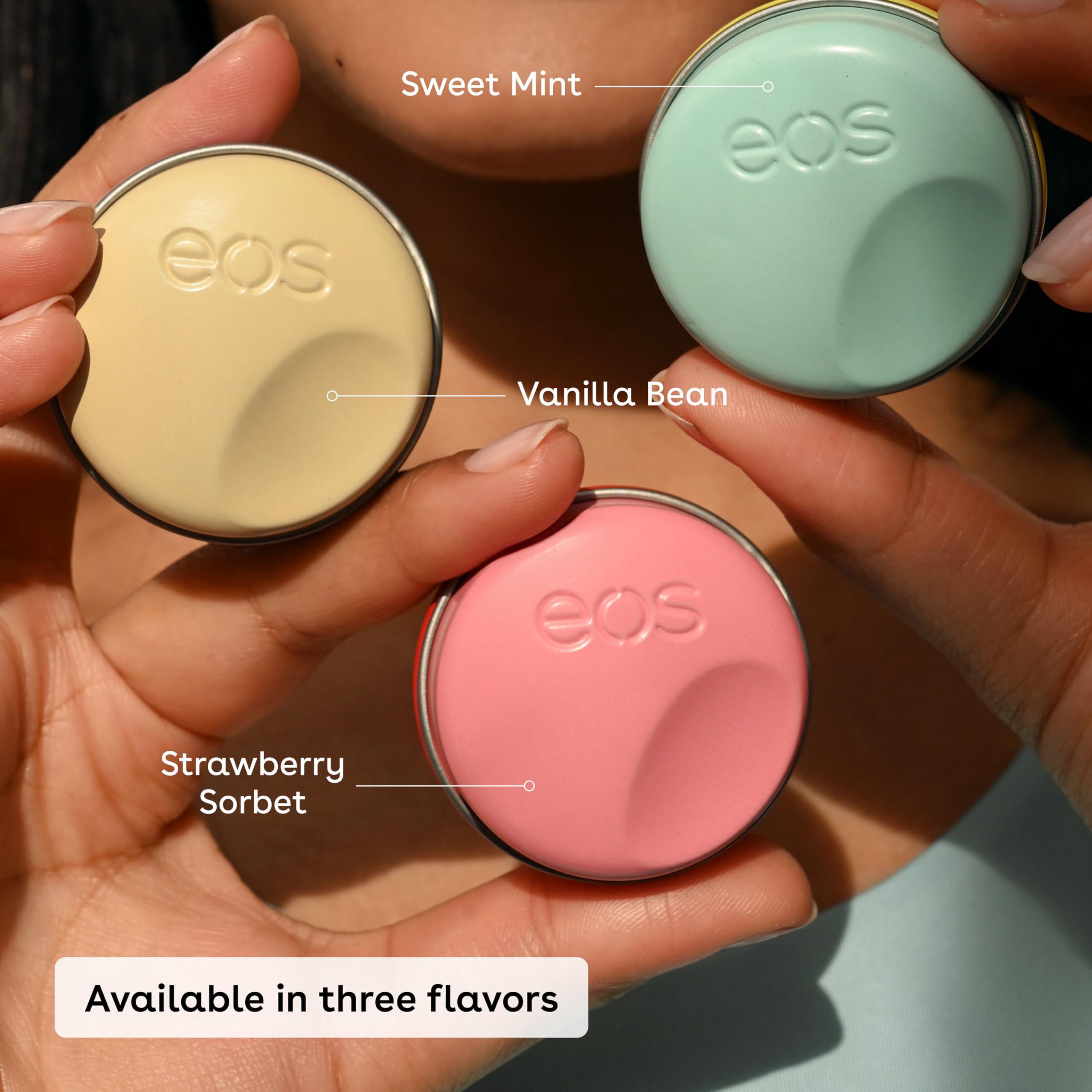 eos eos Plant Based Vegan Lip Salve- Strawberry Sorbet, 100% Natural Formula, Made with Upcycled Olive Squalane, Cruelty Free Lip Balm, 0.42 oz