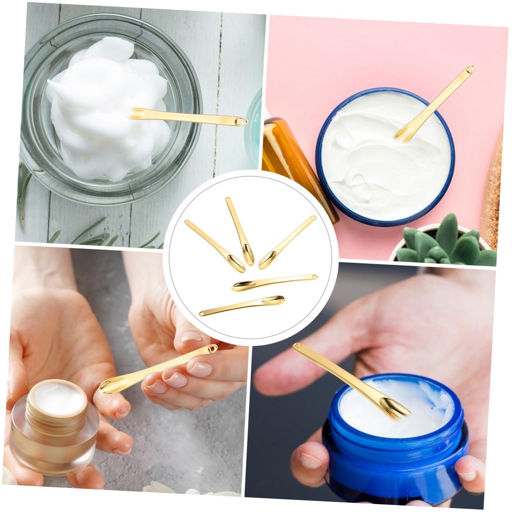 balacoo Balacoo 15 Pcs Face Cream Scoop Small Face Spoon Portable Makeup Beauty Scoop for Facial Cosmetic Makeup Bottle Spatula Massage Cosmetic Bottles Miss Environmental Protection Zinc Alloy