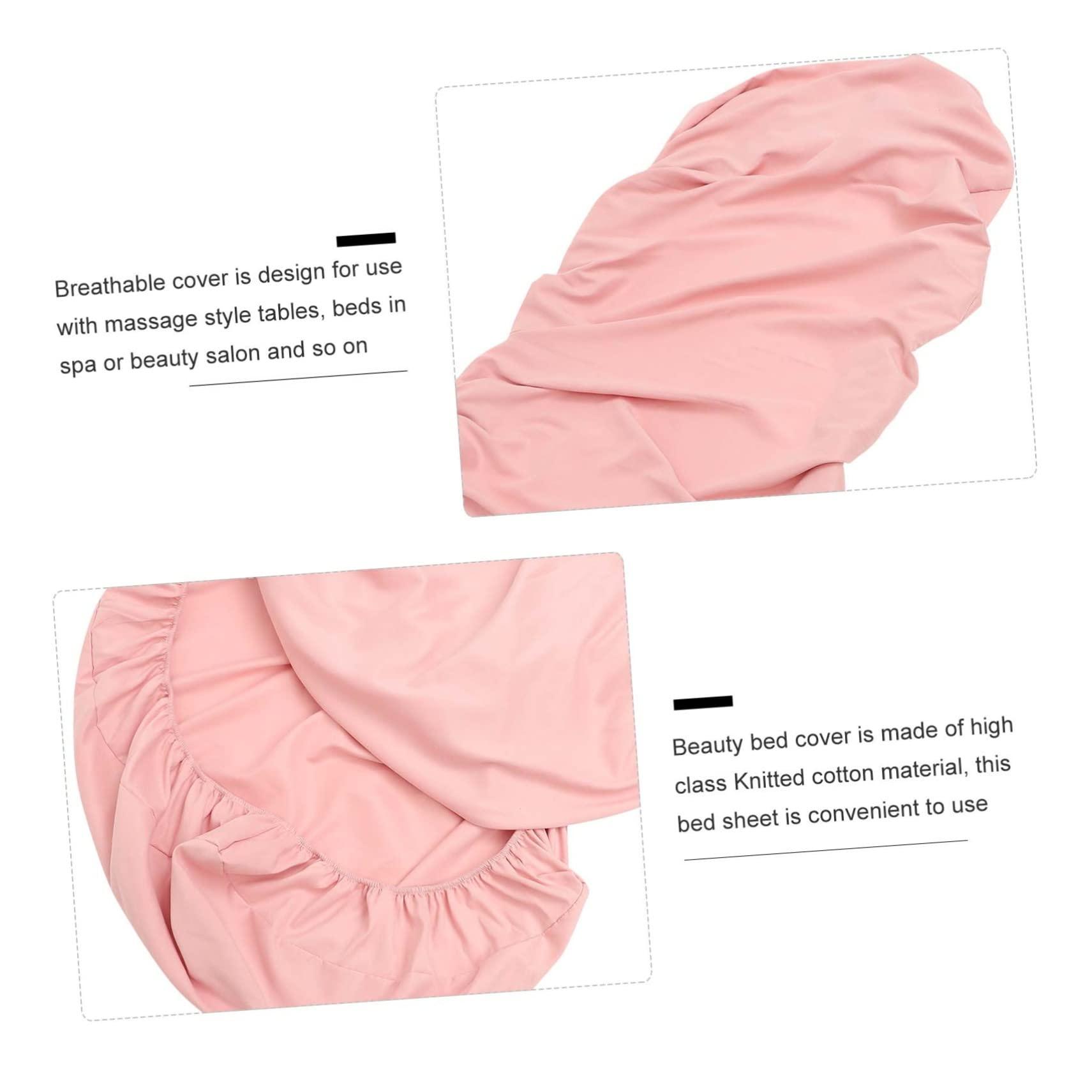 NOLITOY NOLITOY Massage Bed Cover Salon Bed Sofa Covers Table Cover for Massage Bed Stretch Sofa Cover Massage for Bed Massage Couch Cover Massage Table Blanket Pink Knitted Cotton Spa Accessories