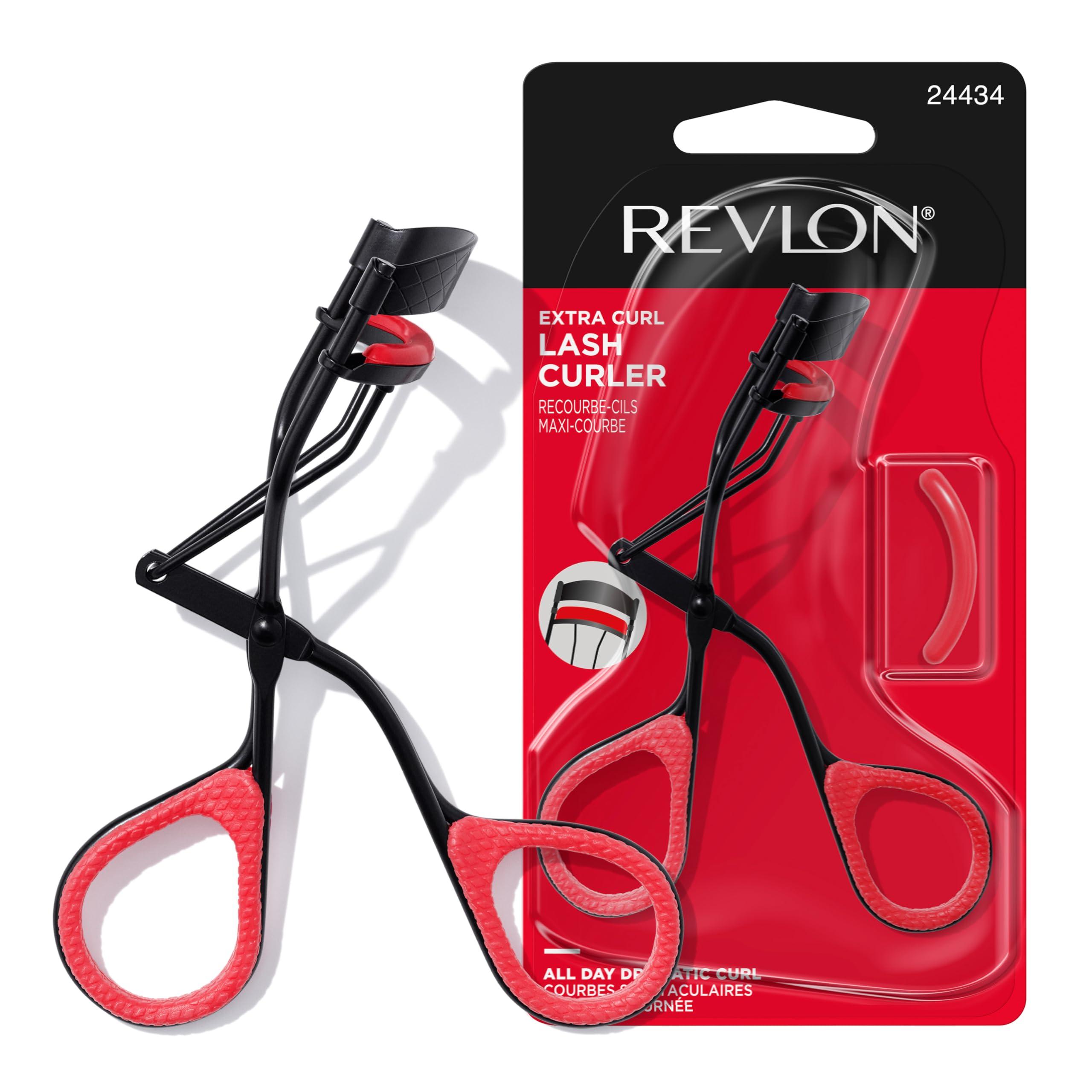 REVLON Revlon Extra Curl Lash Curler, Gives an All Day Dramatic Curl, with Finger Grips for a Non Slip Grip, Easy to Use, 1 Count (Pack of 2)