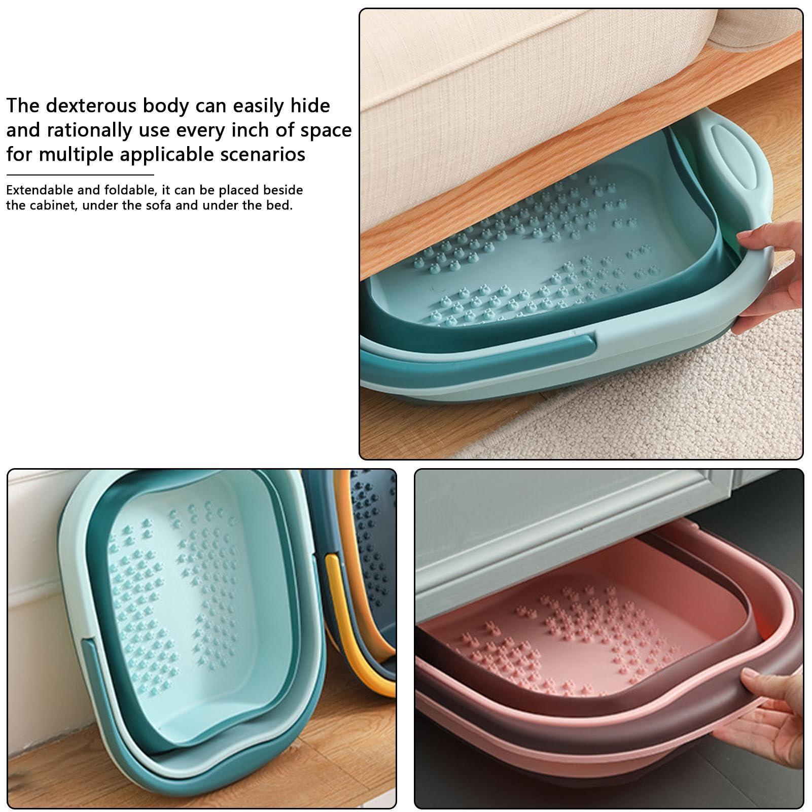 Libaroud Foot Bath Basin for Soaking Feet, Foot Bath Soak Tub with Handle, Foldable Foot Soaking Tub for Feet Soaking, Pedicure Foot Soak, Home SPA