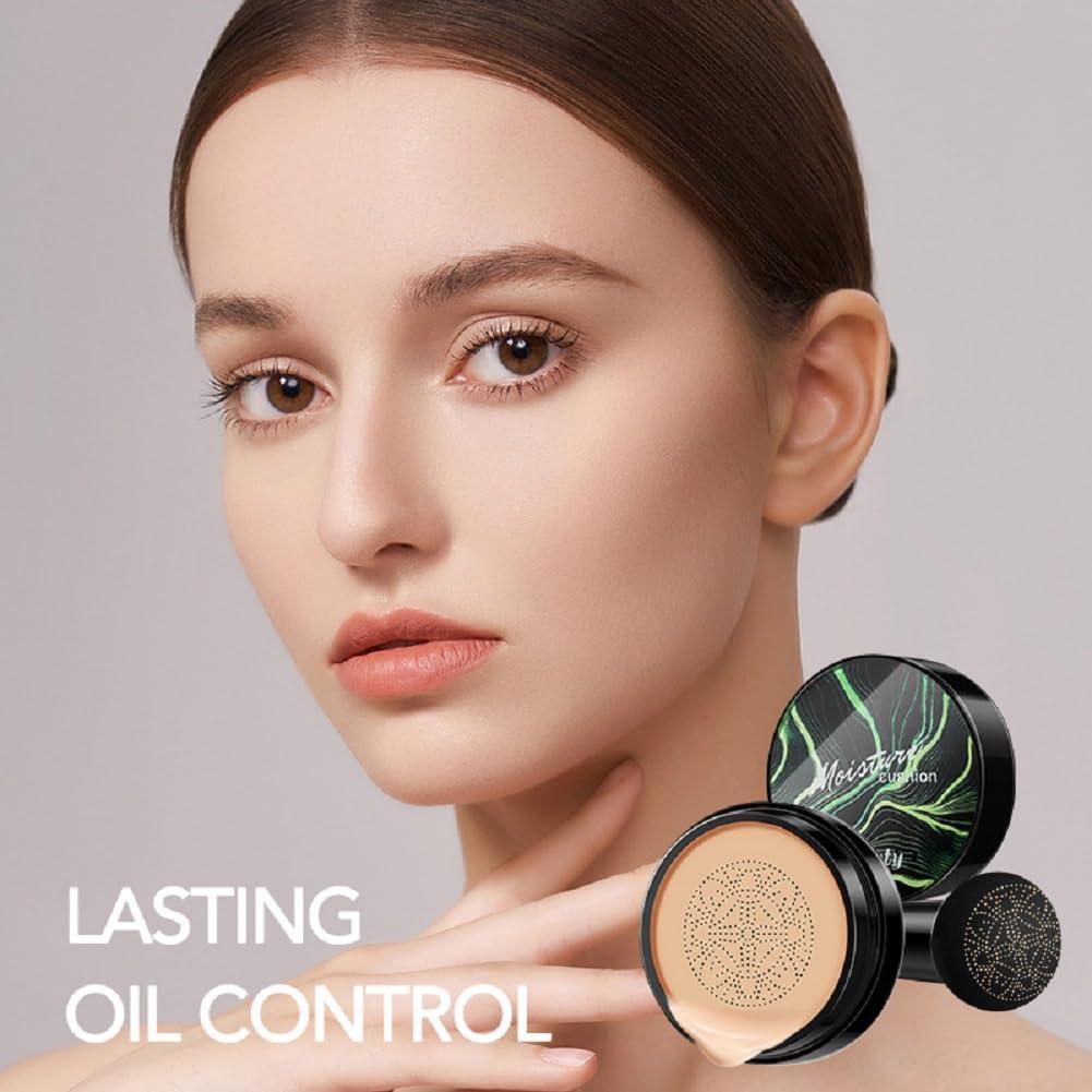 Olauty Mushroom Head Air Cushion CC Cream BB Facial Makeup Foundation Natural Color Concealer Waterproof Isolation Sunscreen Foundation (05 Light Yellow)