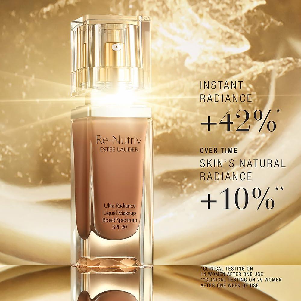 Este Lauder Este Lauder Re-Nutriv Ultra Radiance Liquid Foundation SPF 20 | Luxurious, Hydrating, Long-Wearing, 1 Fl Oz, 3N2 Wheat