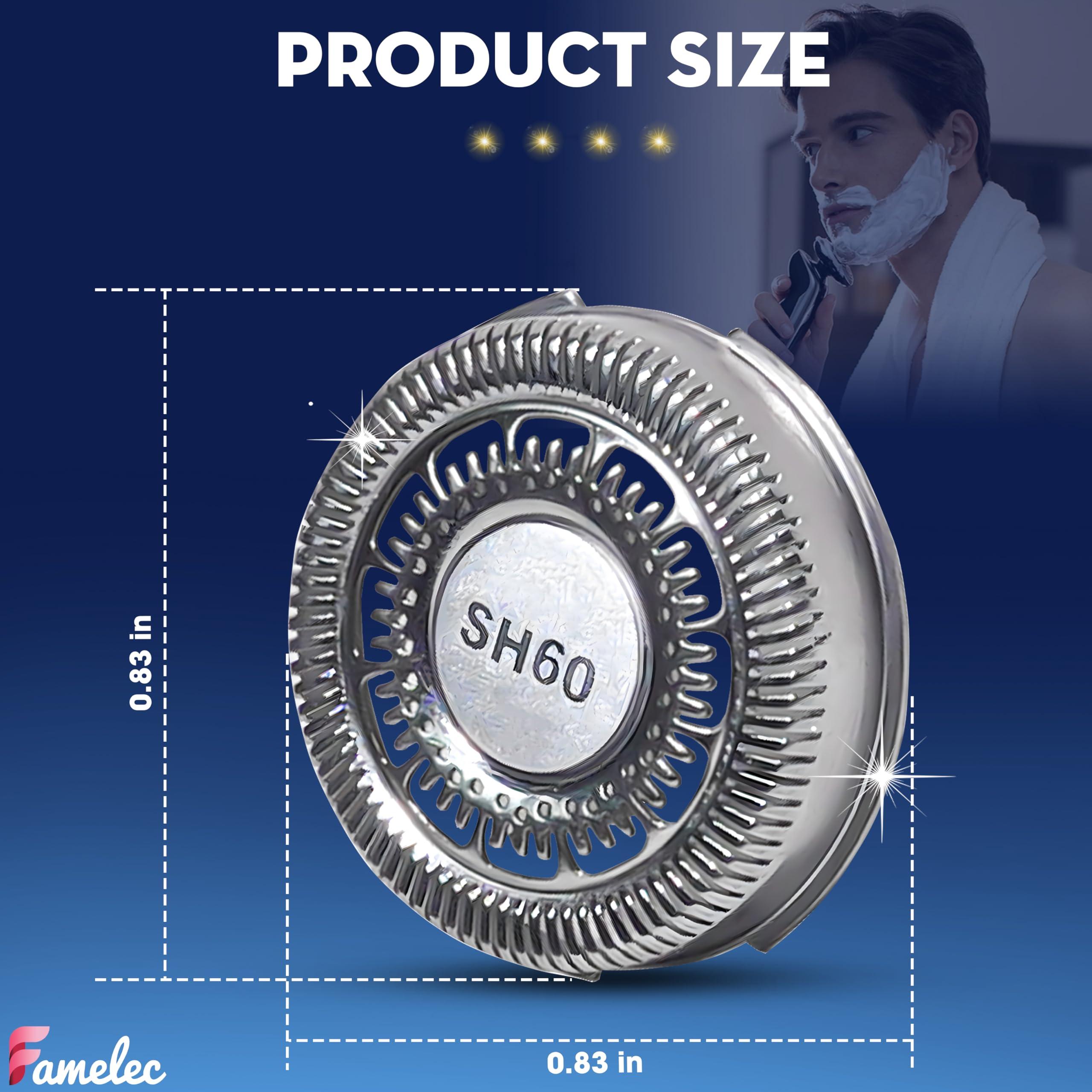 FAMELEC FAMELEC Upgraded Blades SH60/72 for Ph***ps Norelco 6000 Replacement Heads, Head Shaver Replacement Blades Compatible with Ph***ps Norelco 6000 Replacement Electric Shaving Head Razor Blades