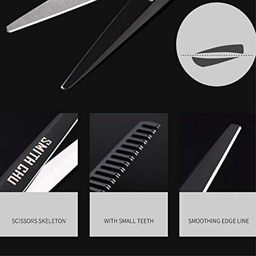 Smith Chu 6.0 Inch Professional Hair Cutting Shears/Scissors and Barber Thinning/Texturing Scissor with Scissor Bag and Hair Comb
