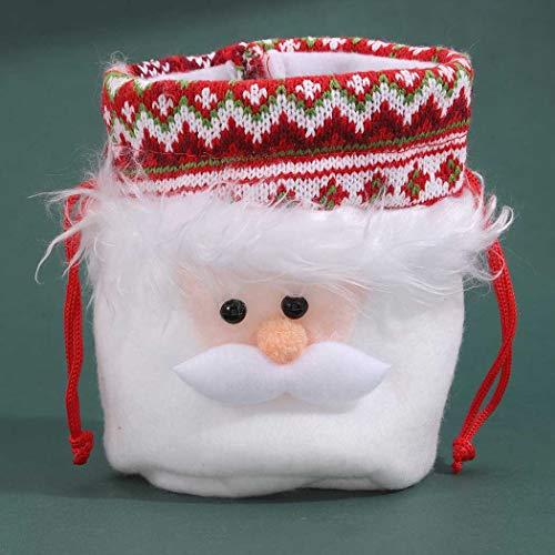 Bomine Bomine Christmas Drawstring Goodie Bags Santa Xmas Gift Reusable Goody Bags Tree Decorations Party for for Adult and Children (Beard)