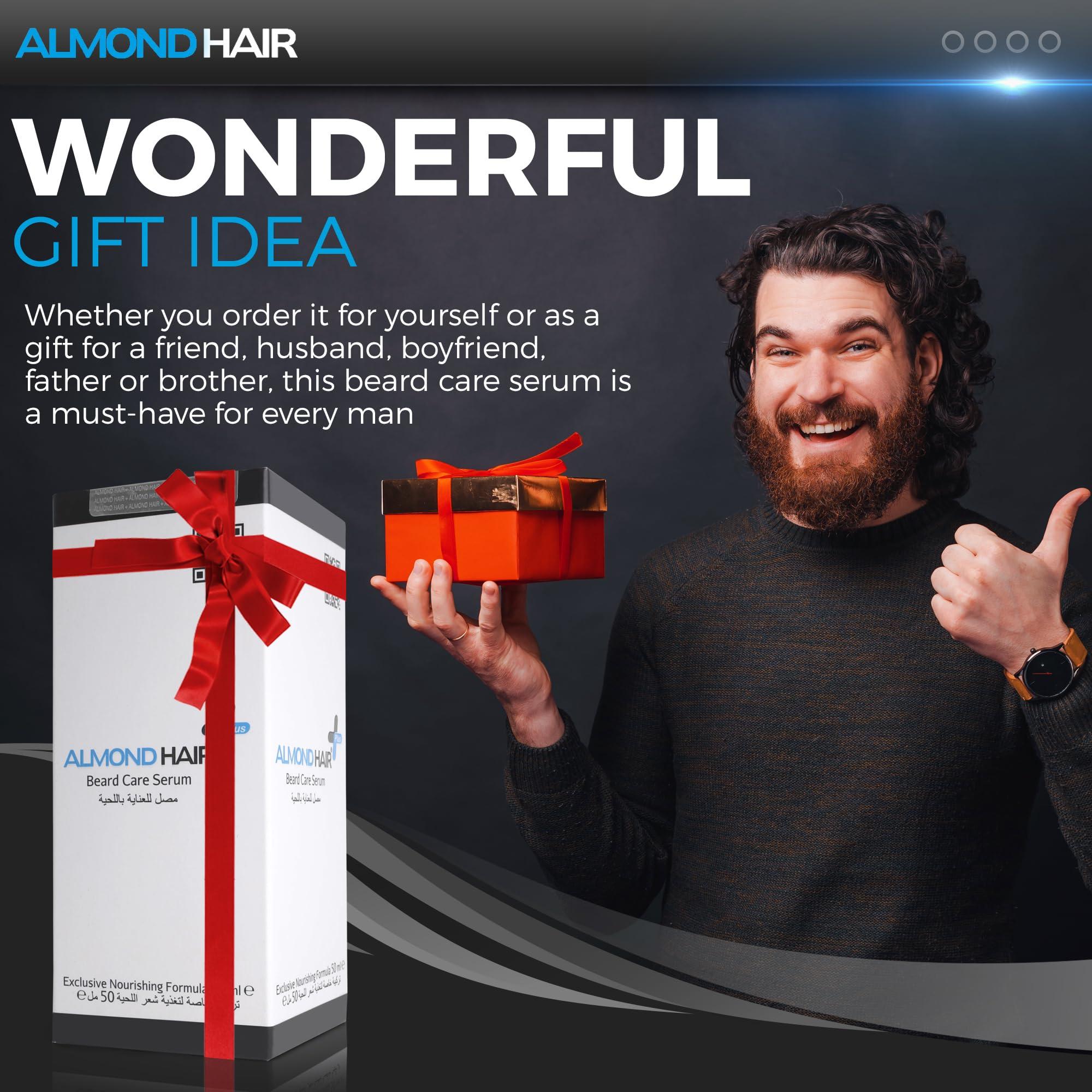 almond hair Almond Beard Serum for Men  50ml Professional Beard Growth Oil  Natural Hair and Beard Care with Biotin for Nourishment and Thicker, Fuller Growth (1 Pack)